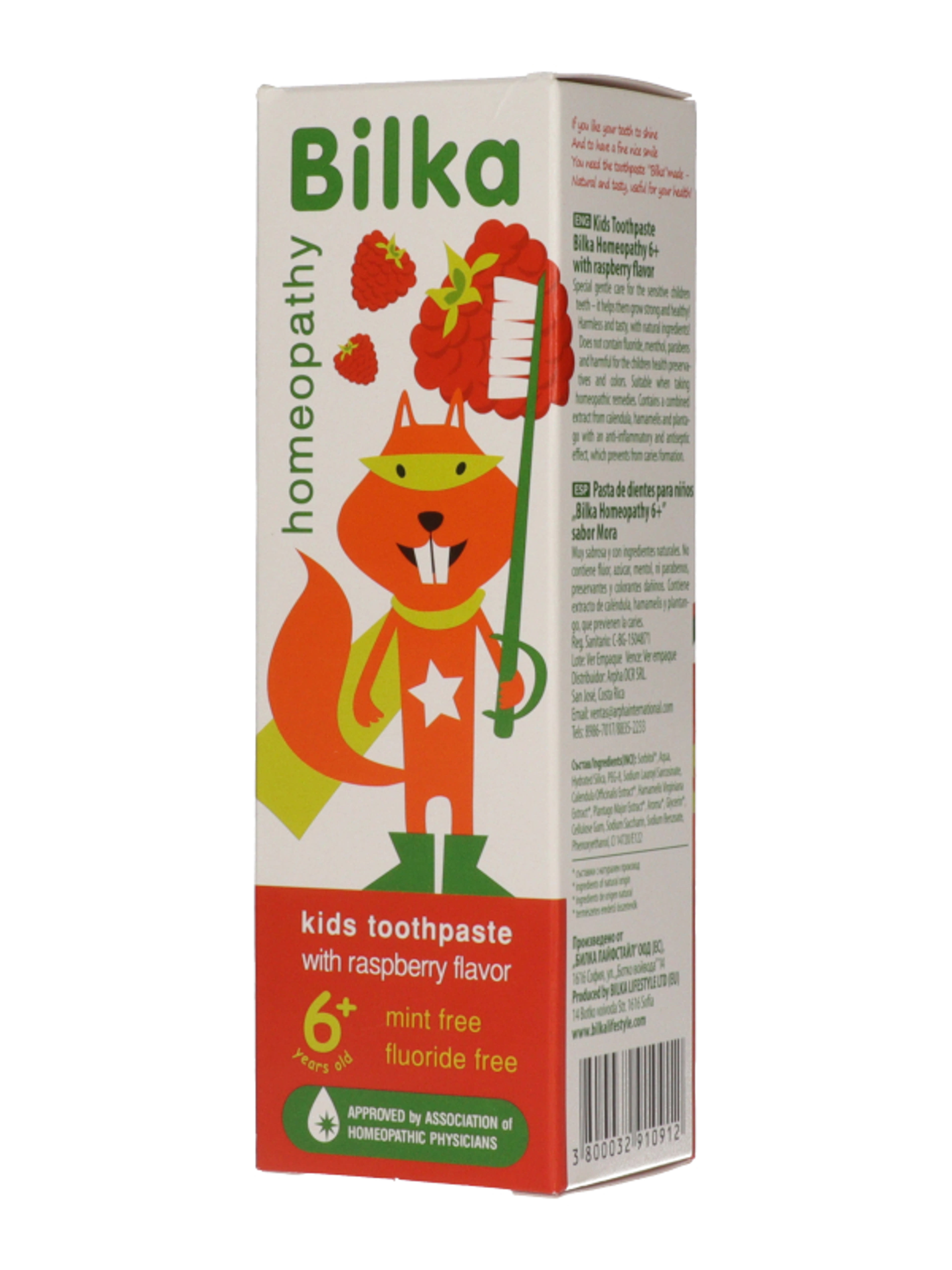 BilkaDent Homeopátiás Málna, 6 éves kortól, gyermek fogkrém - 75 ml-3