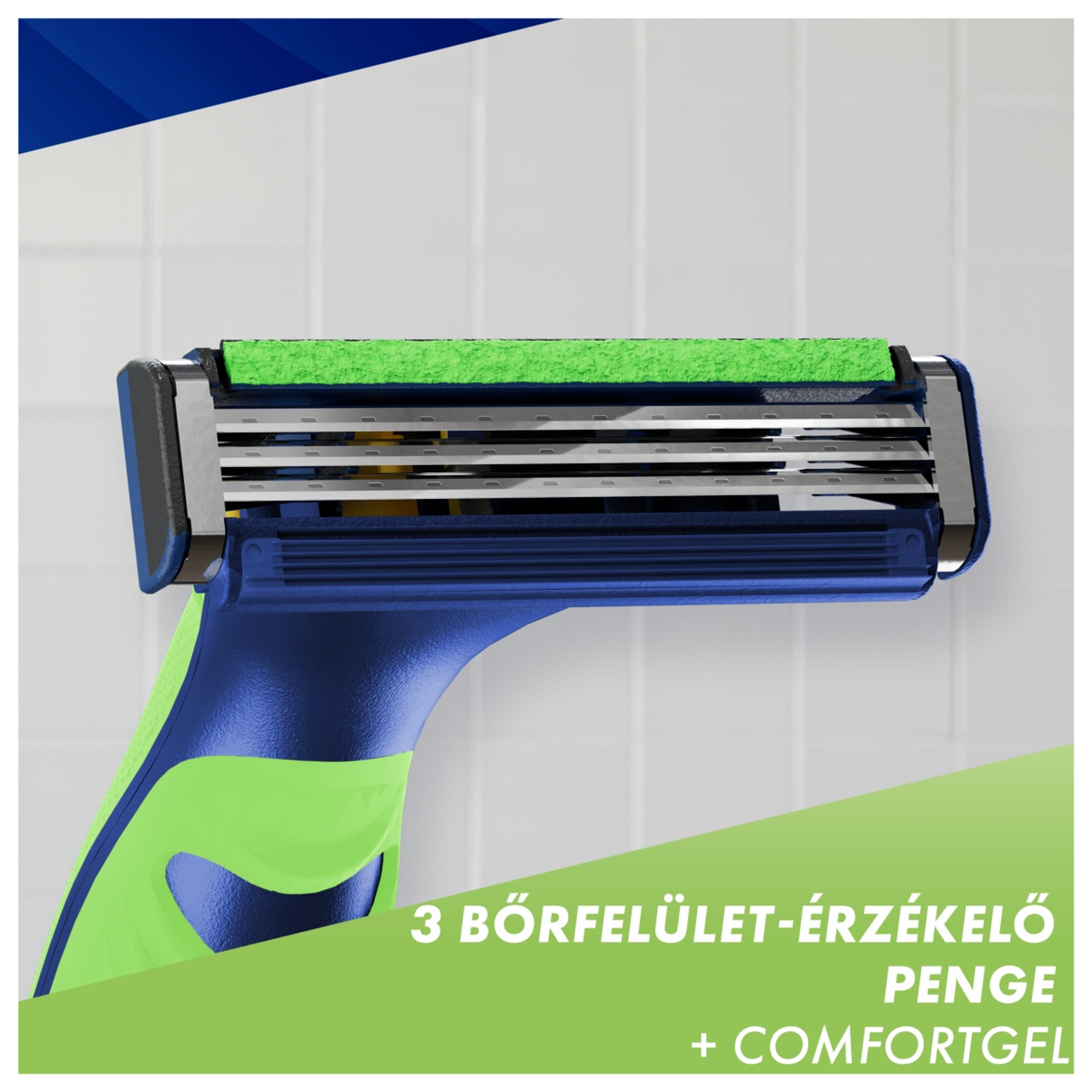 Gillette Sensor 3+ érzékeny cserefejű borotva ergonomikus nyéllel és borotvapengével - 8 db-6