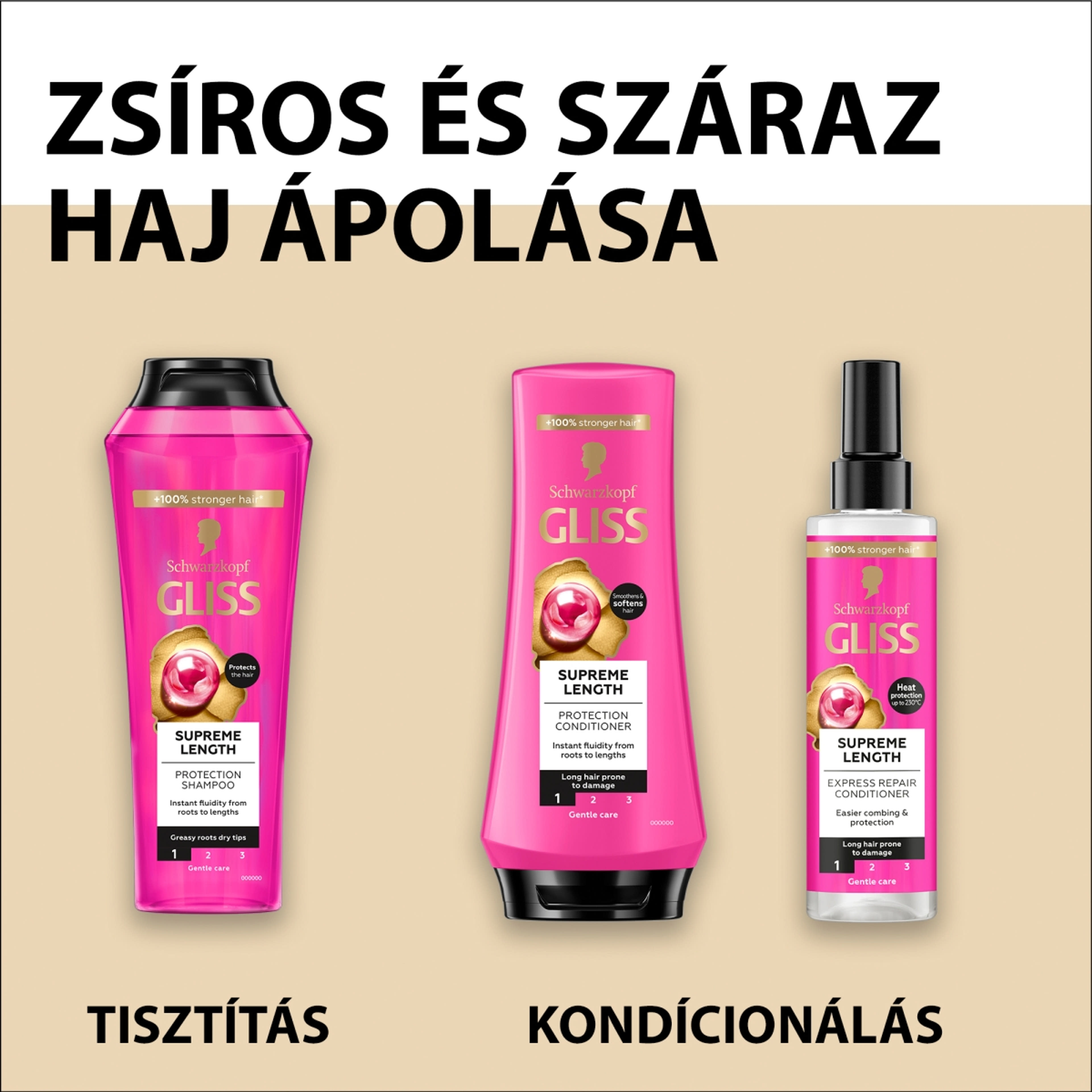Gliss Express Repair - Supreme Length hajregeneráló balzsam hosszú hajra - 200 ml-6