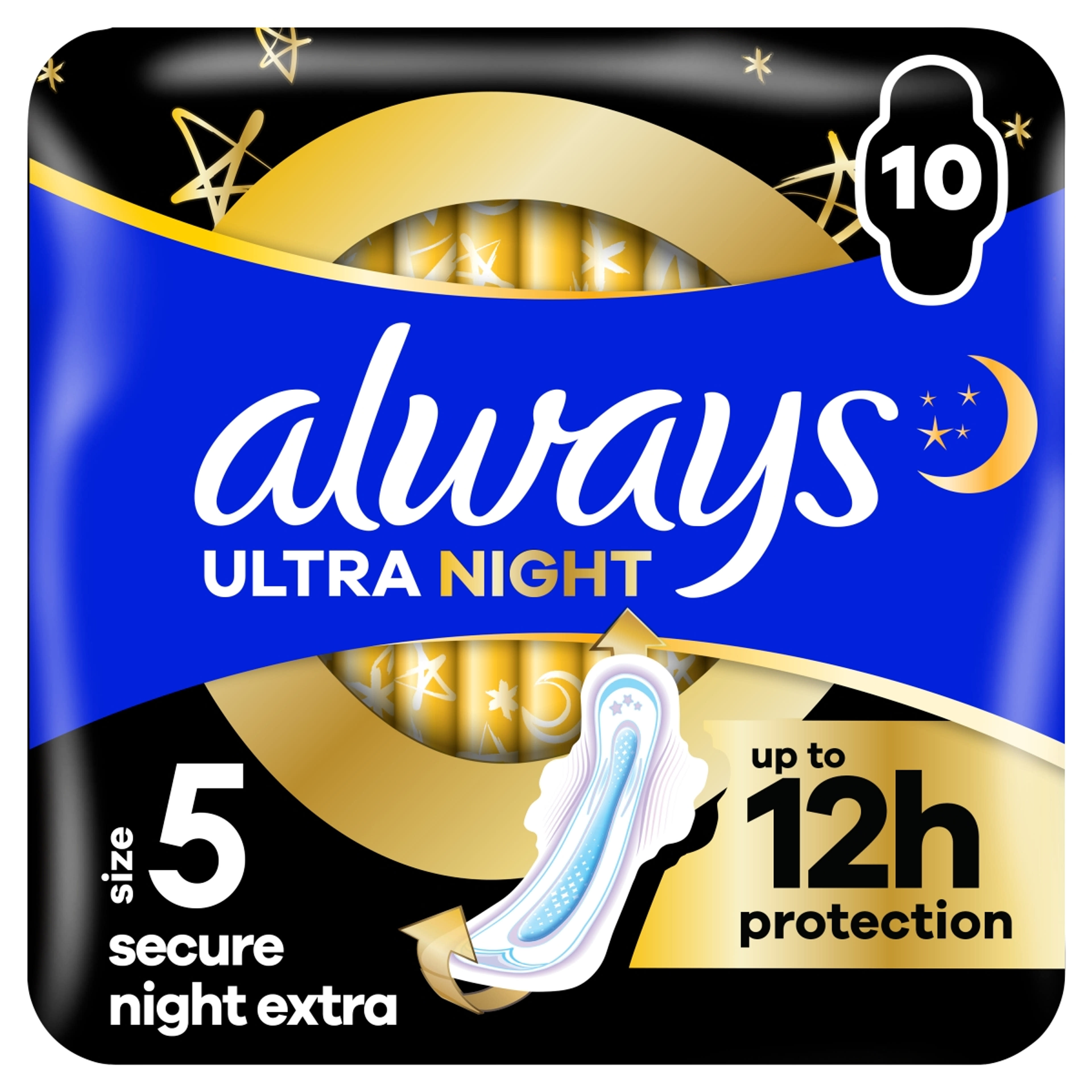 Always Ultra Duo Super Night egészségügyi betét xp light - 10 db-8
