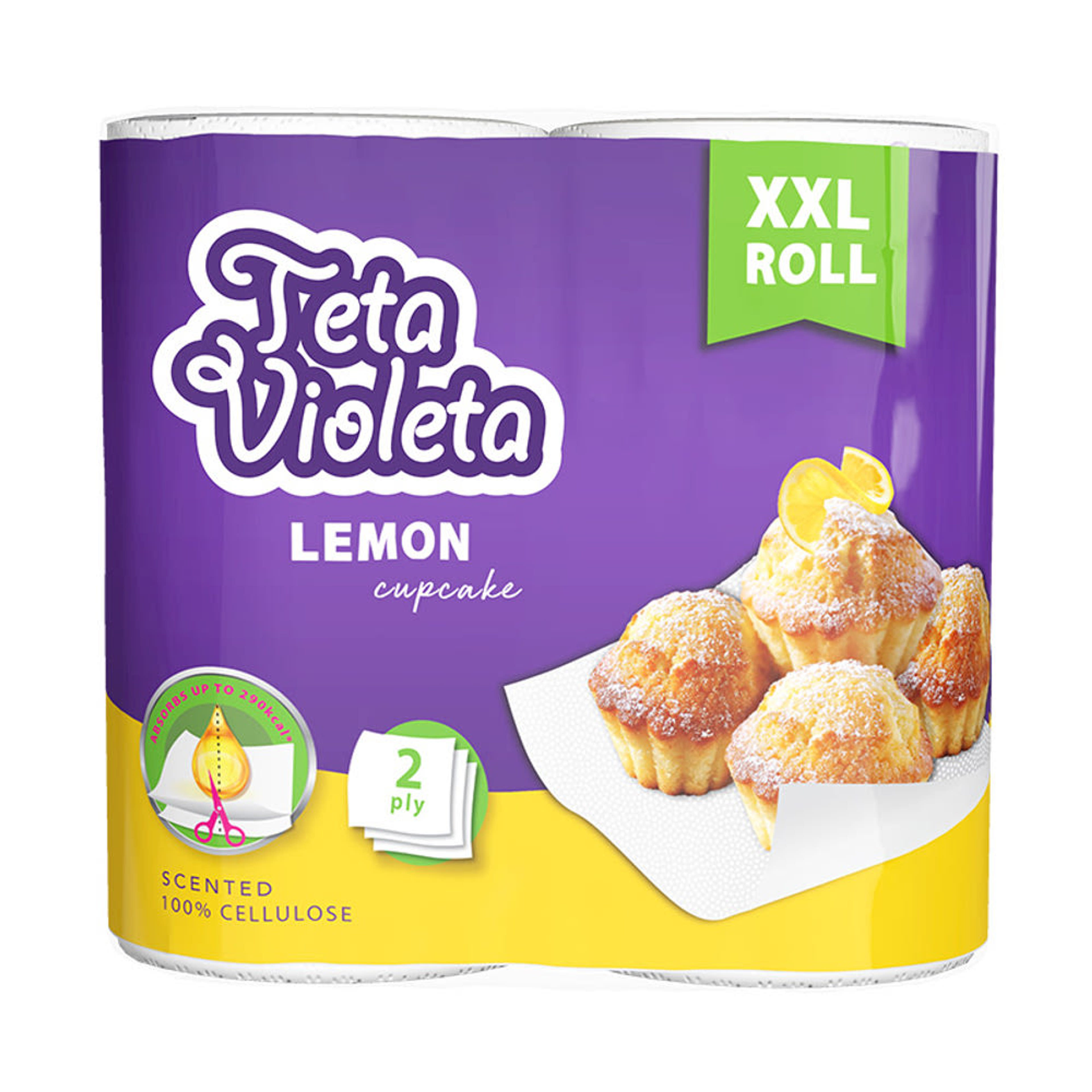 Violeta Maxi háztartási papírtörlő, citrom illatú, - 2 db
