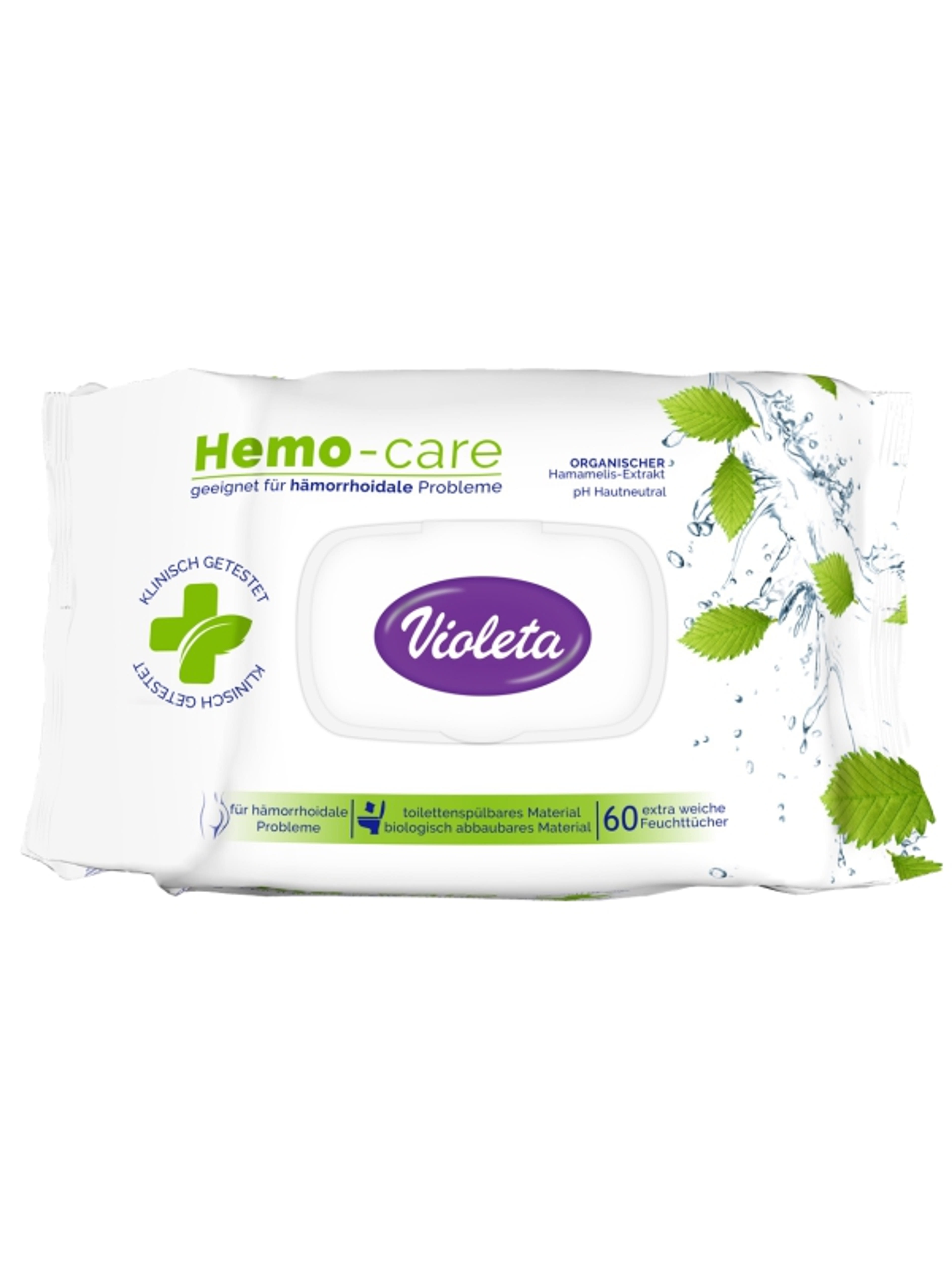 Violeta nedves Hemo-Care toalettpapír - 60 db