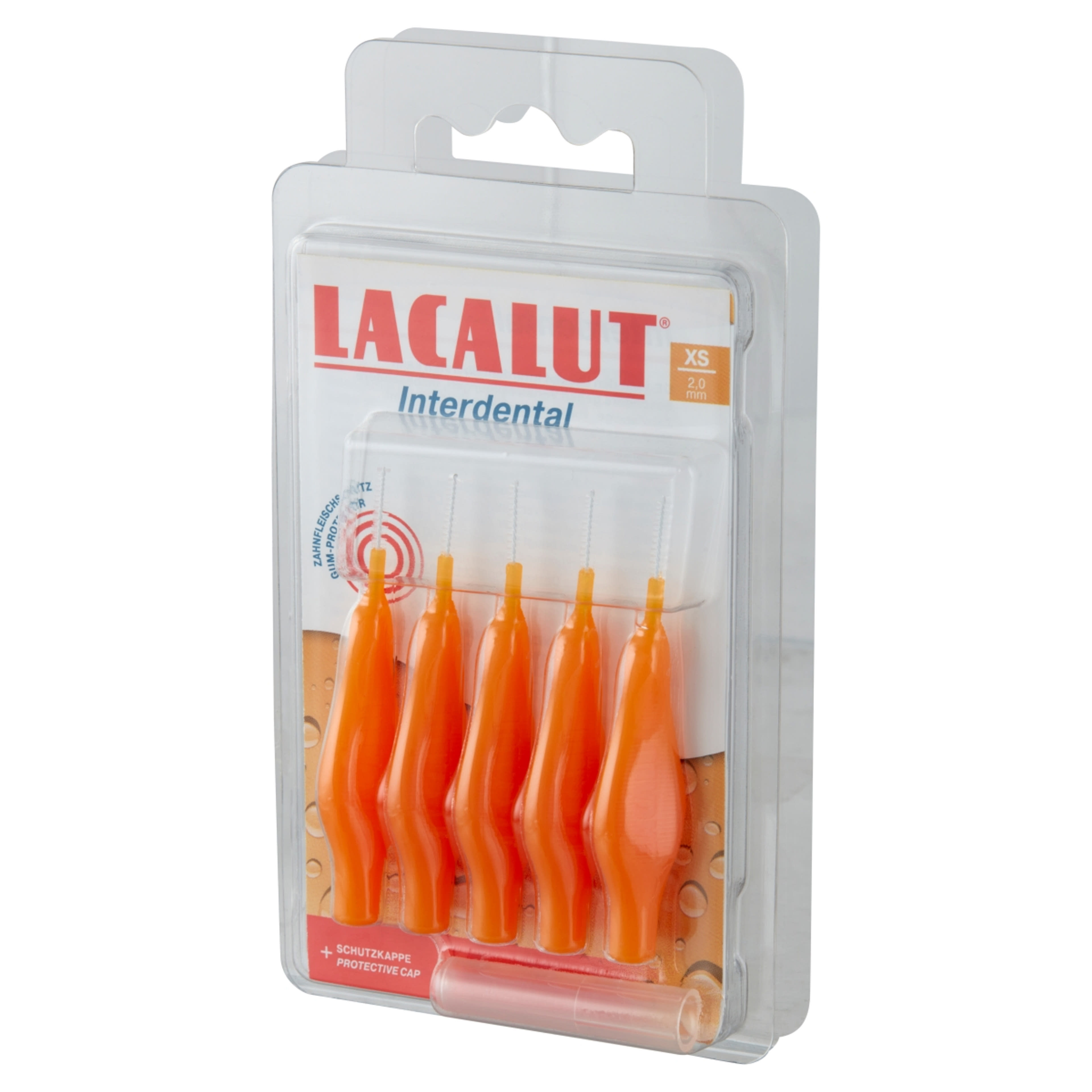 Lacalut Interdental XS fogköztisztító kefe védokupakkal - 5 db-3