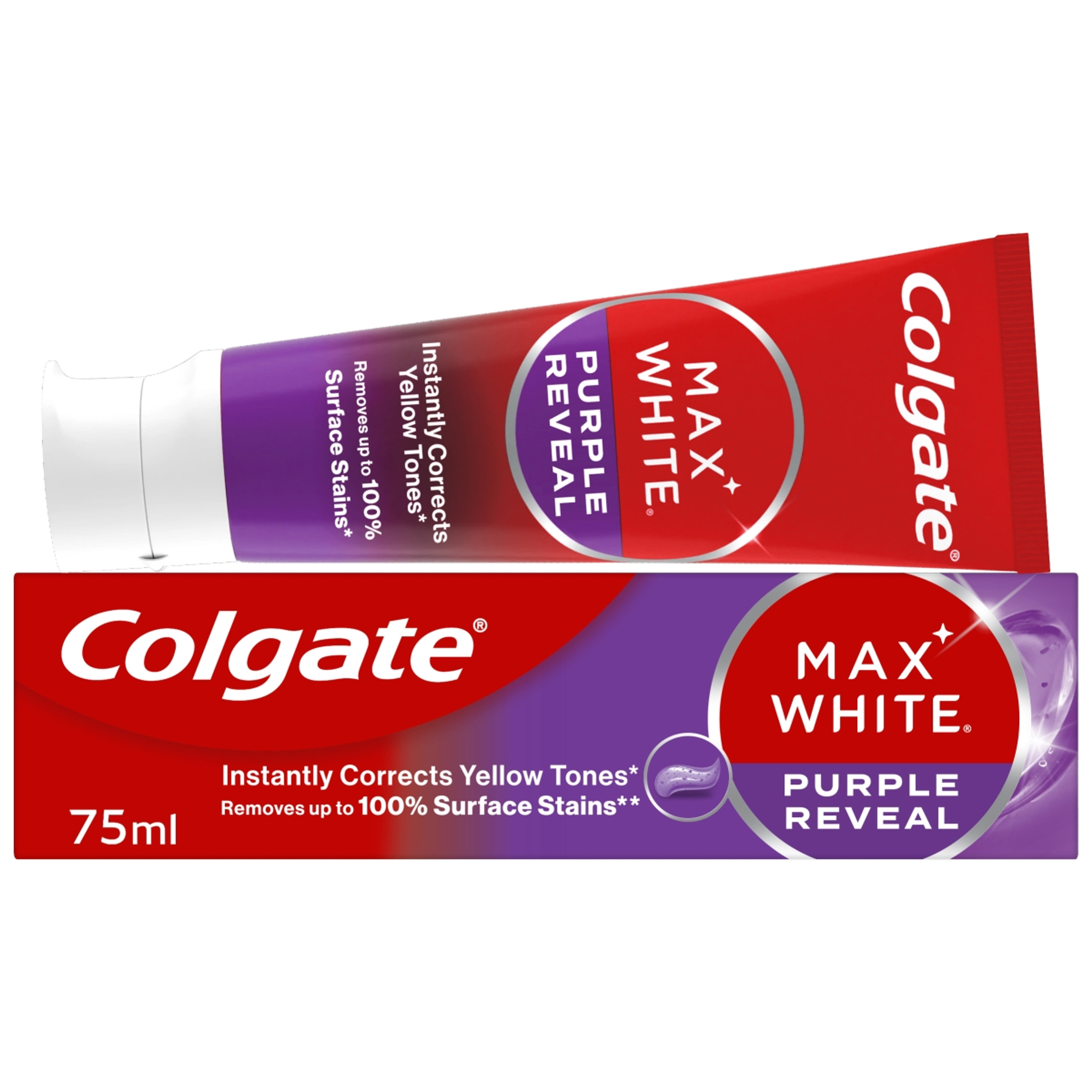 Colgate Max White Purple Reveal fogfehérítő fogkrém - 75 ml