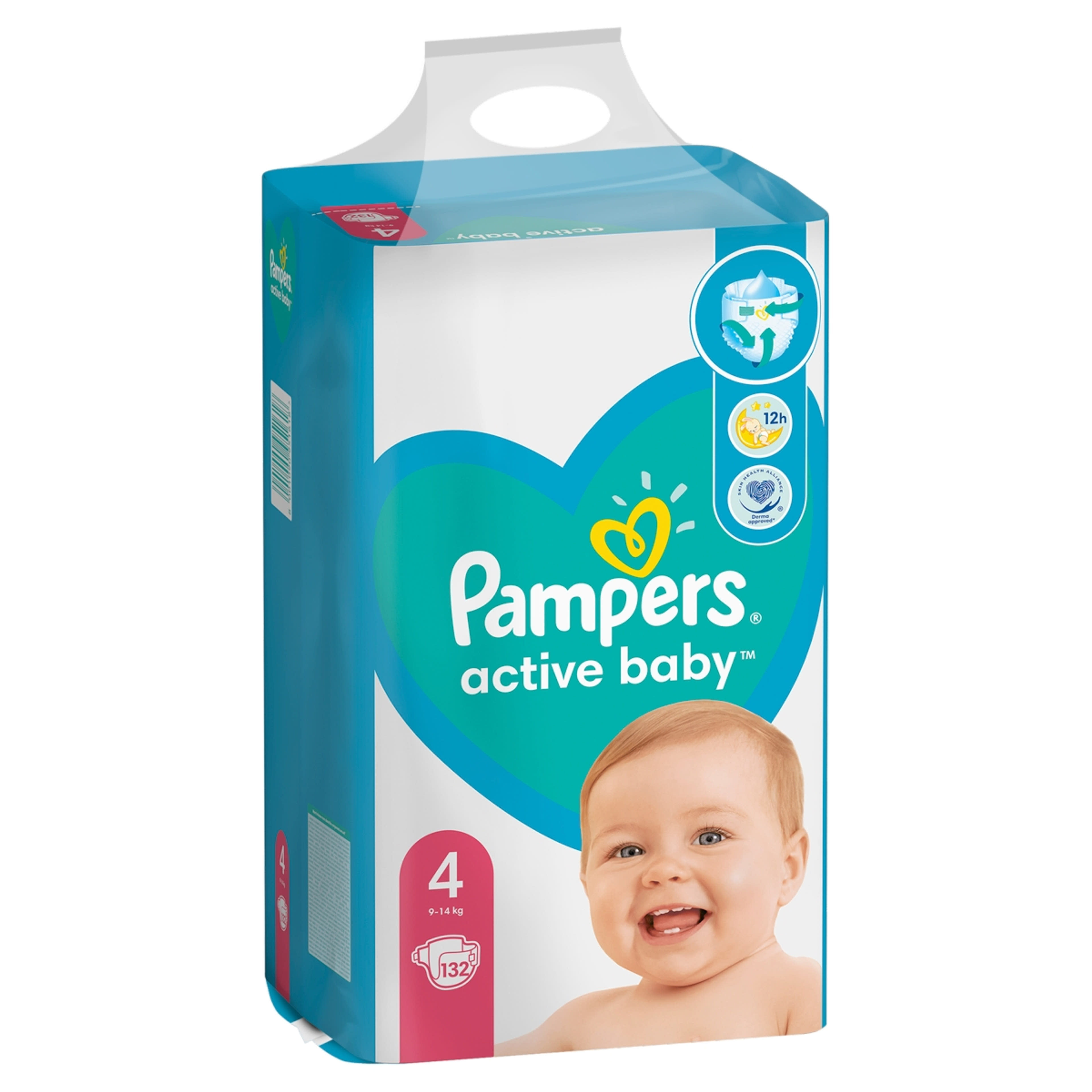 Pampers active baby mega pack+ 4-es 9-14kg - 132 db-2