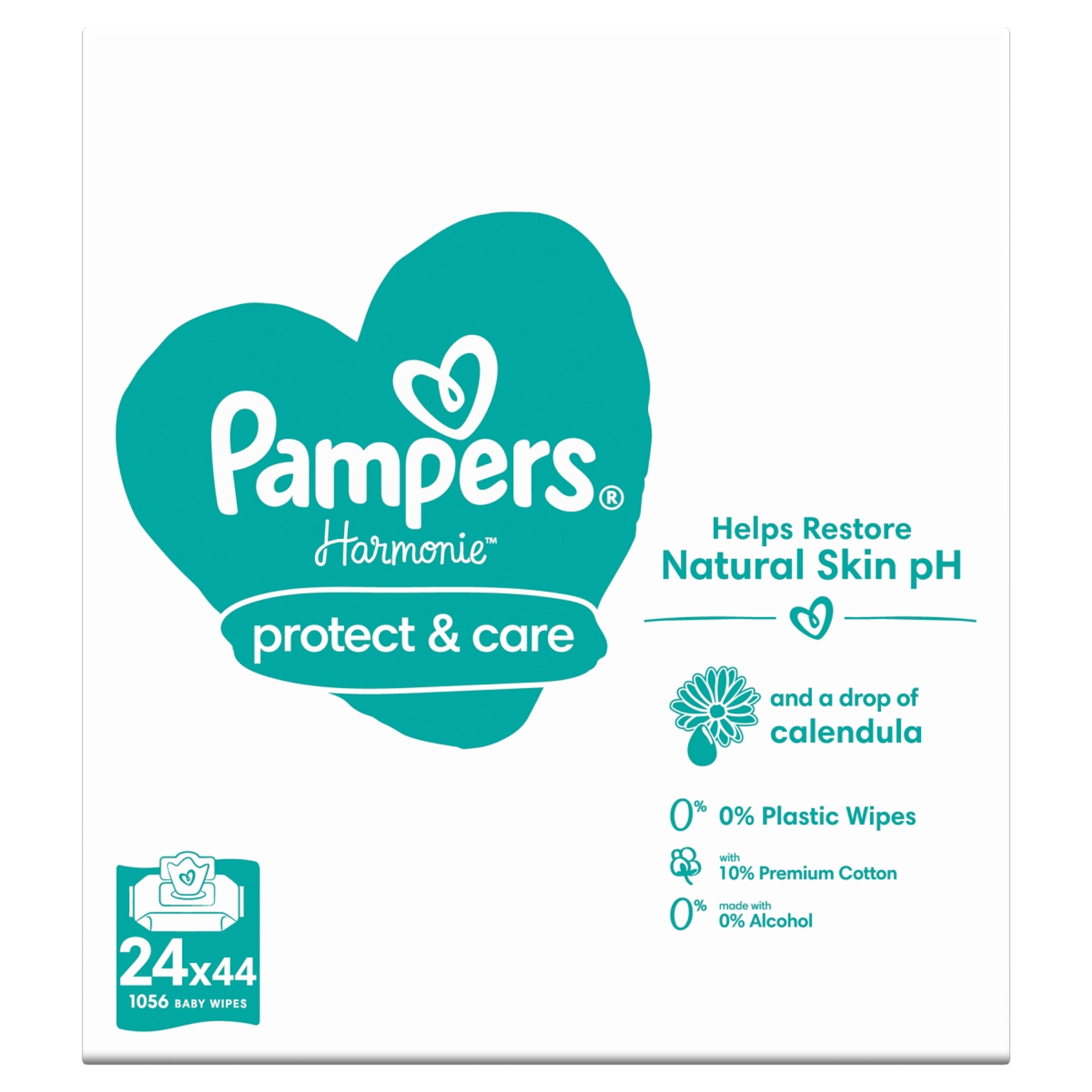 Pampers Harmonie Protect & Care nedves törlőkendő 14x44 db - 1056 db-1