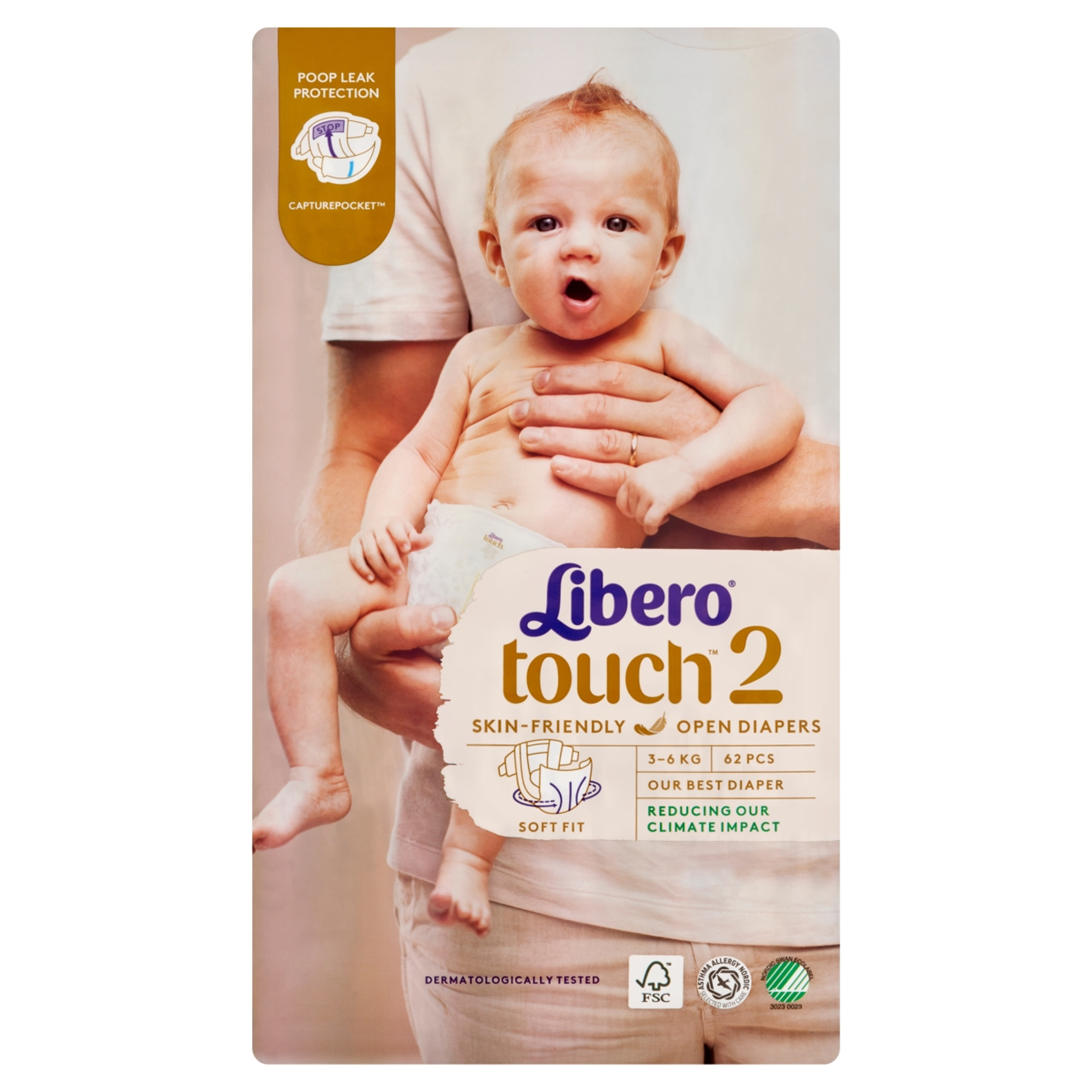Libero Touch pelenkanadrág 2-es 3-6 kg - 62 db