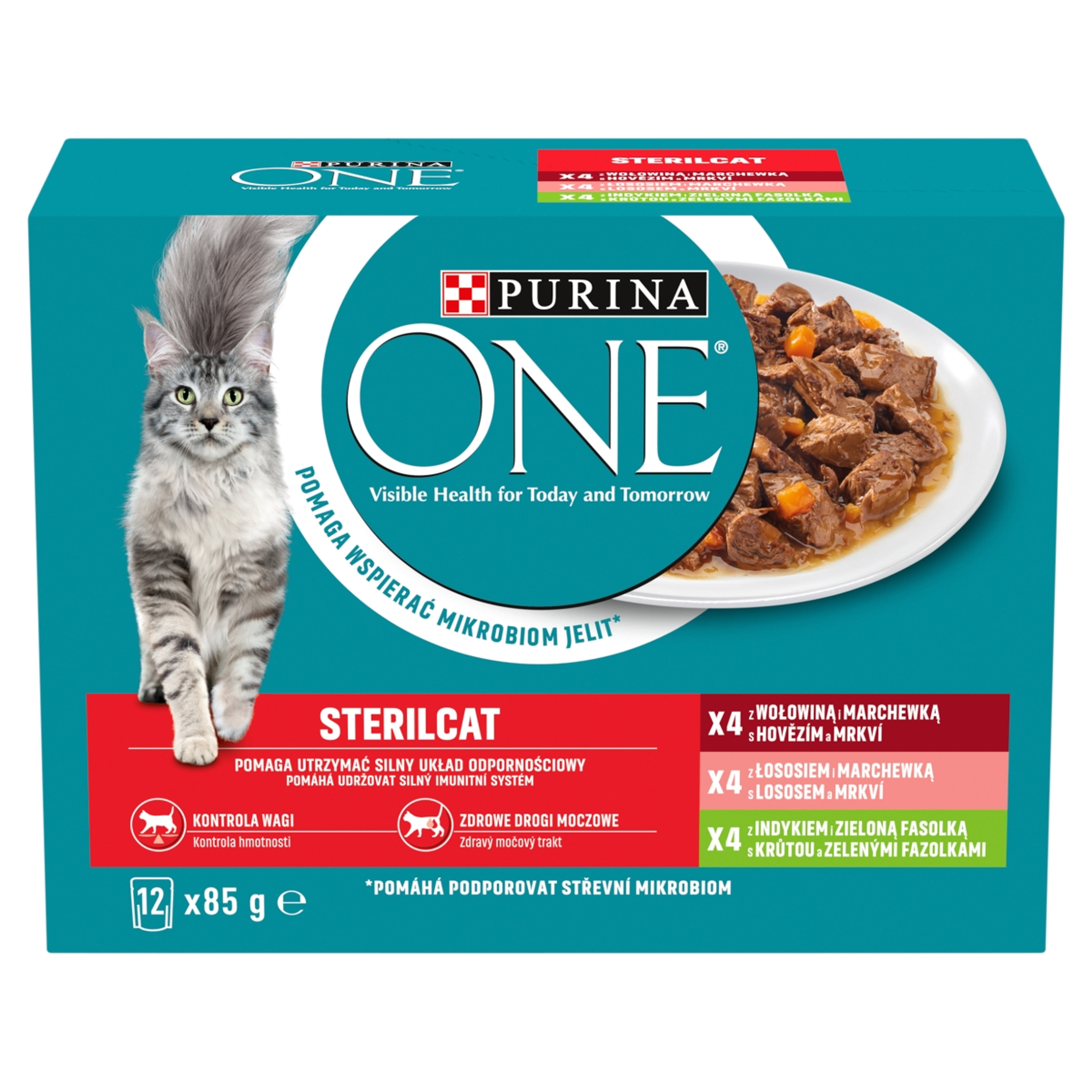 Purina One Sterilcat nedves macskaeledel válogatás 12x85 g - 1020 g-1