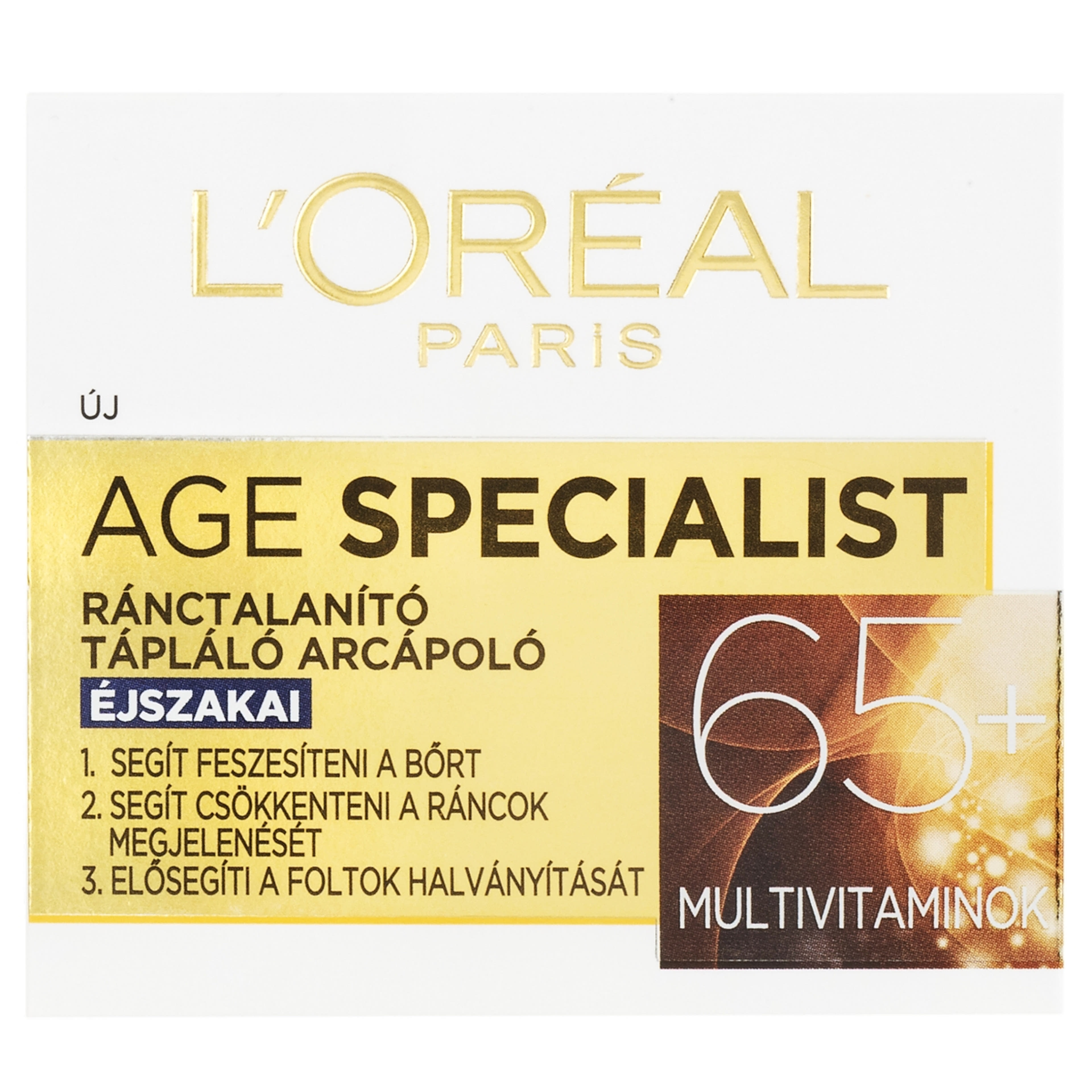L'Oréal Paris Age Specialist ránctalanító tápláló éjszakai arcápoló 65+  - 50 ml