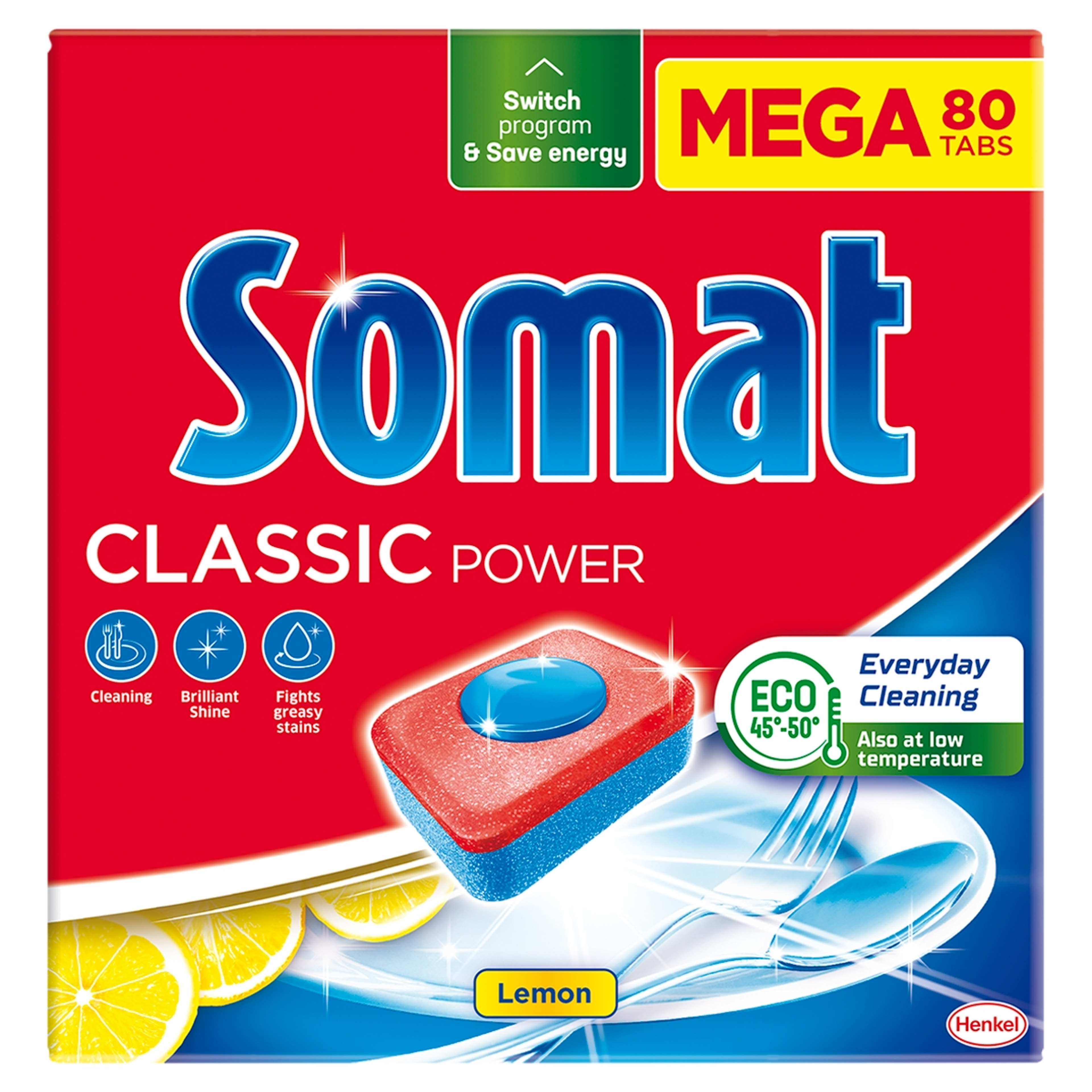 Somat Classic Lemon gépi mosogatótabletta - 80 db