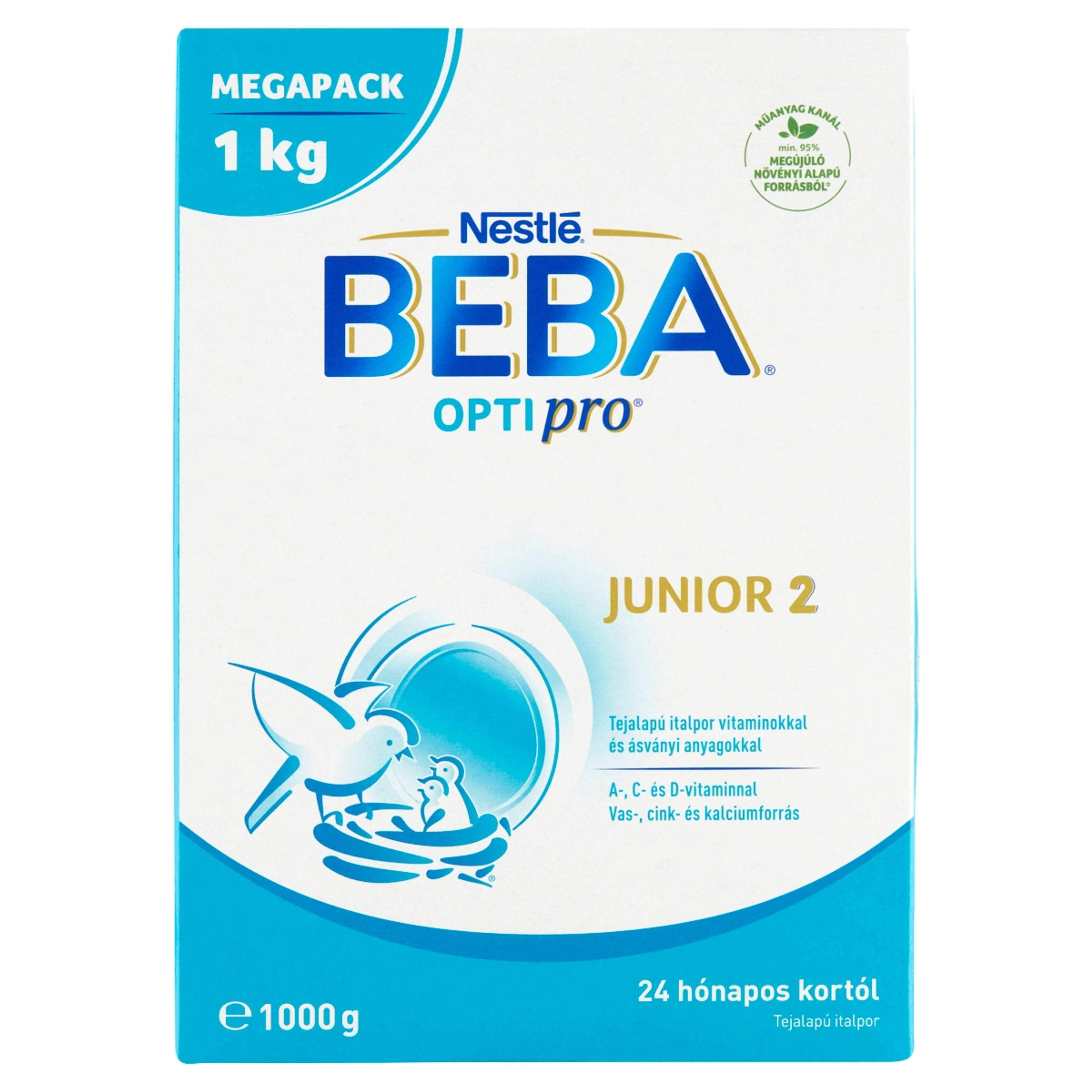 BEBA OPTIPRO Junior 2 italpor sovány tejjel 24 hónapos kortól MEGAPACK - 1000 g-1