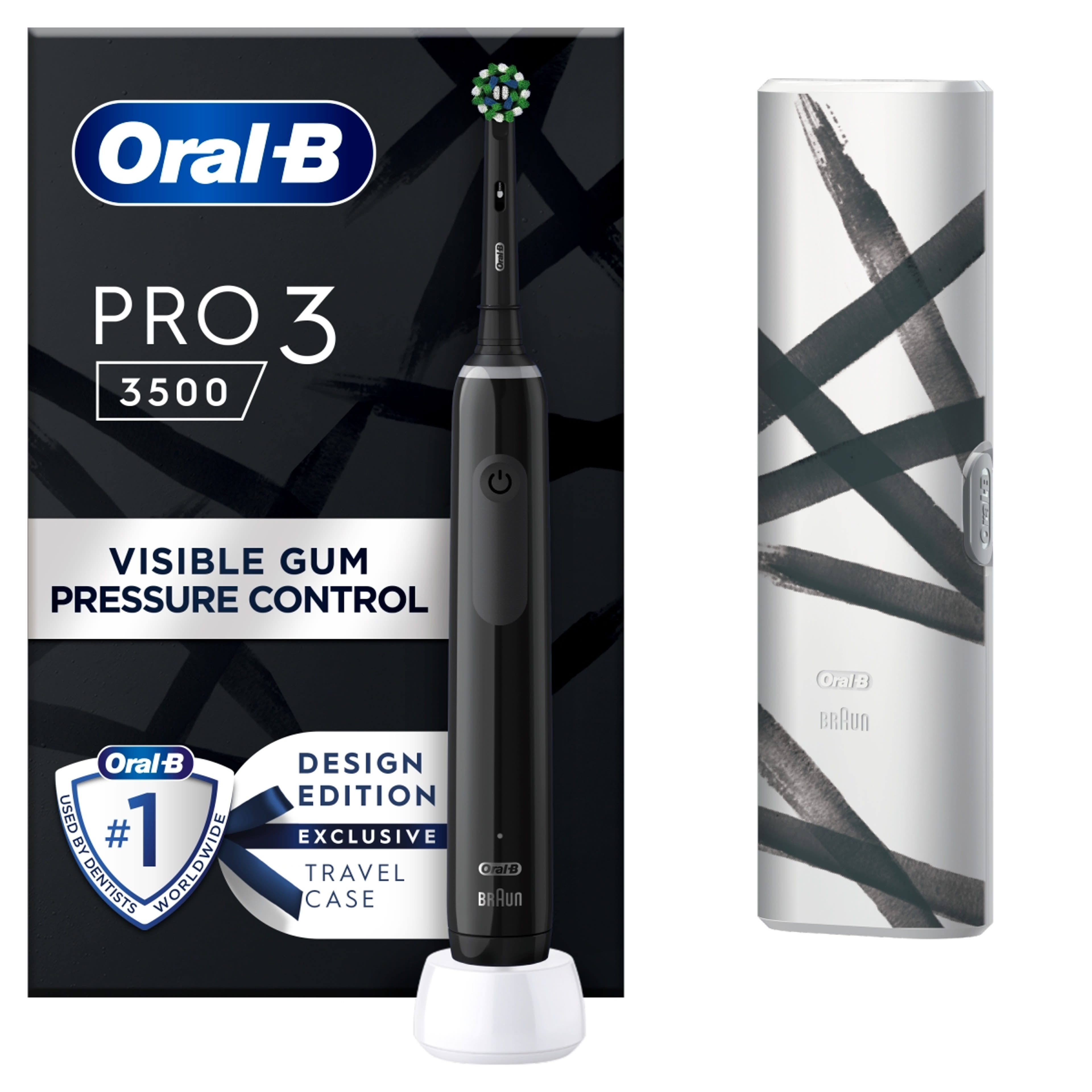 Oral-B Pro 3 3500 elektromos fogkefe, fekete - 1 db-4