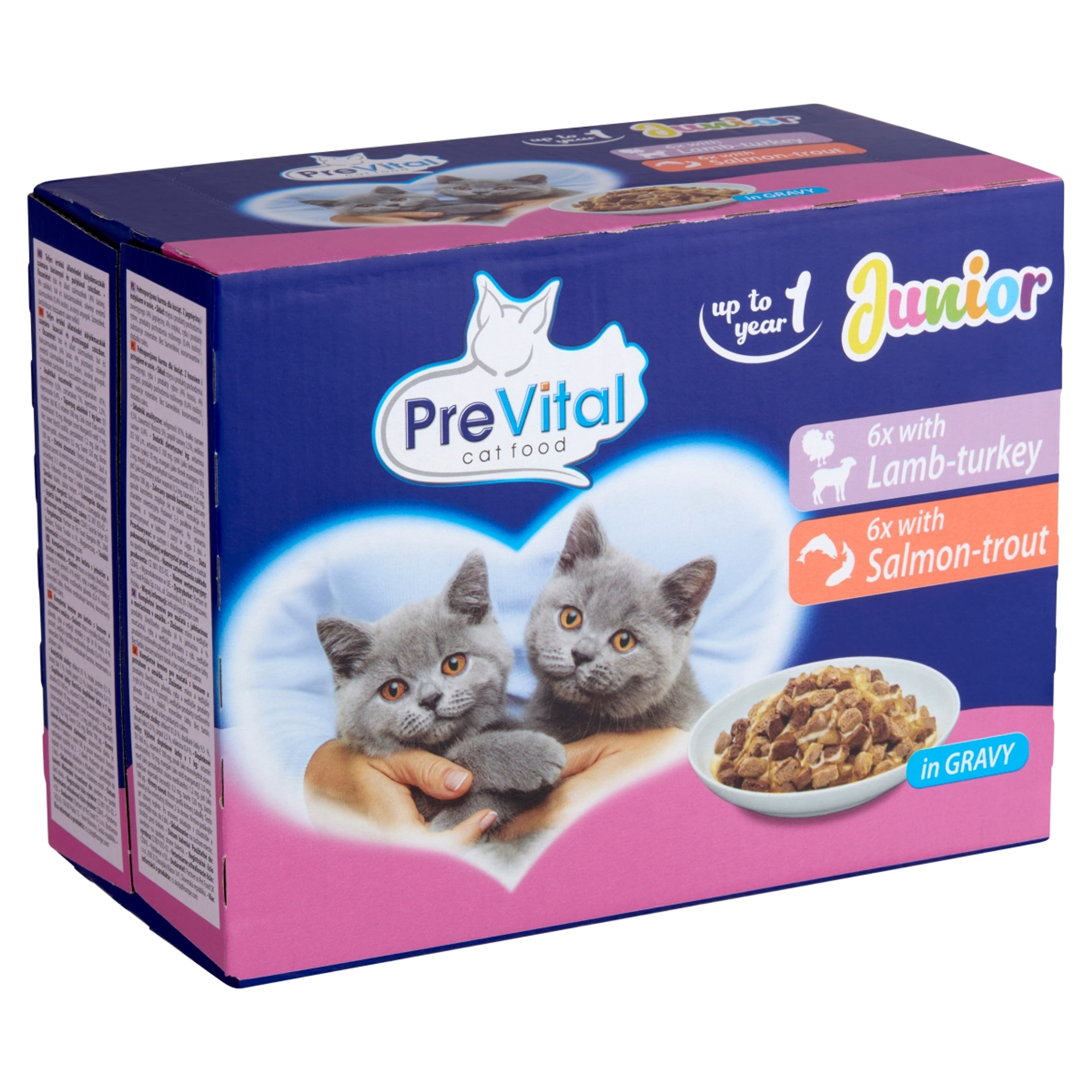 PreVital Junior teljes értékű állateledel szószban kölyökmacskák számára 12x85 g - 1020 g-2