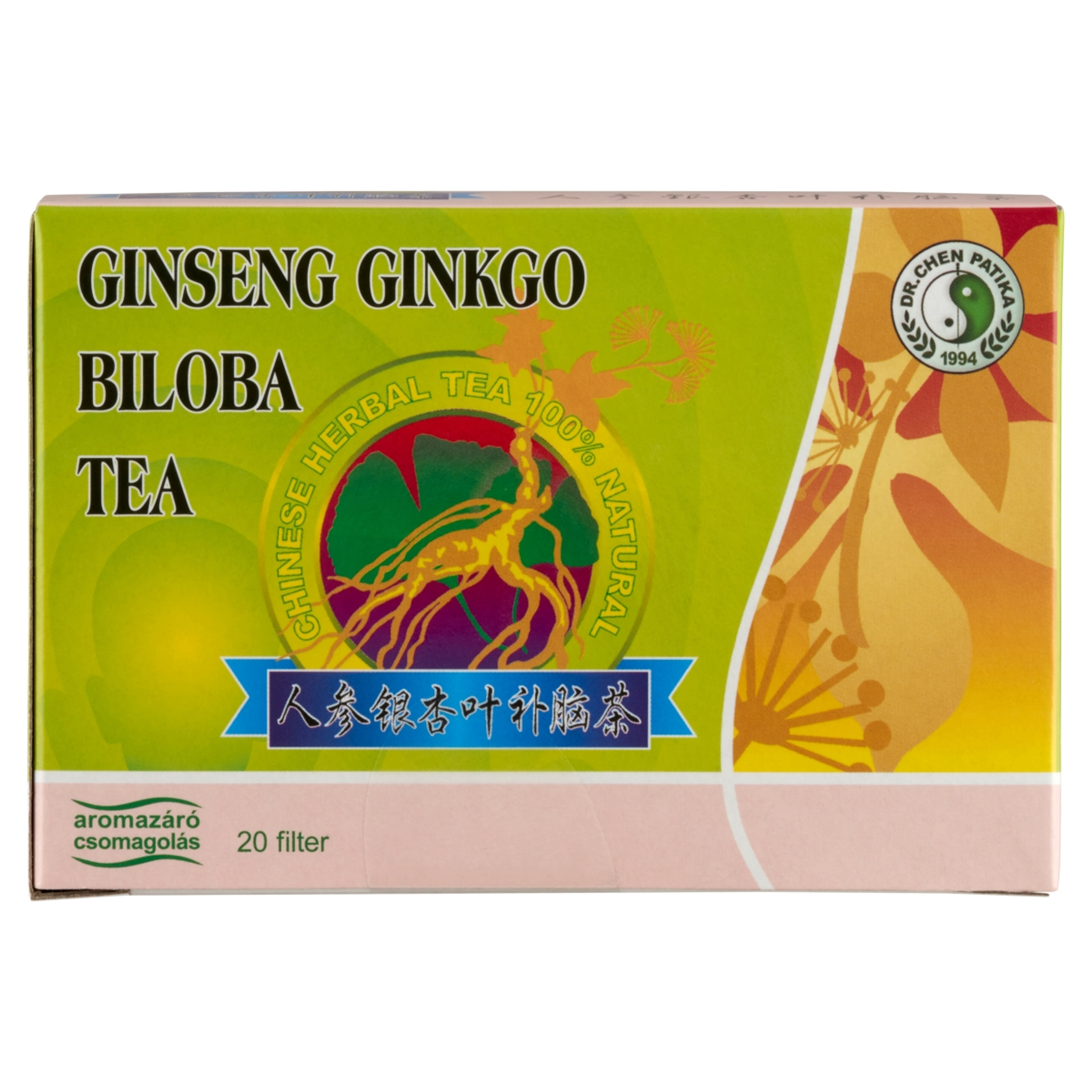 Dr. Chen Patika Ginseng, Ginkgo Biloba zöld tea - 60 g-2
