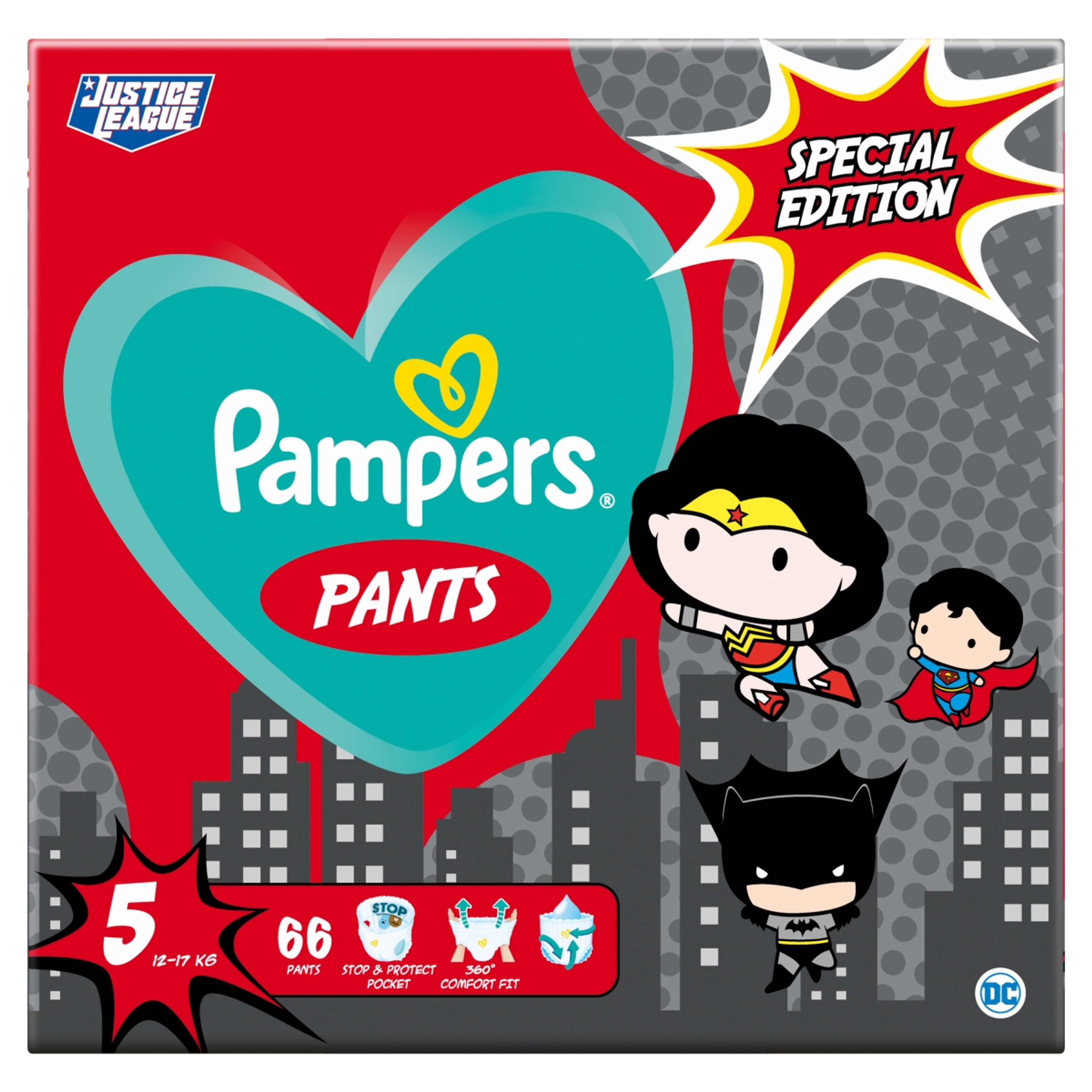 Pampers Pants Giant Pack+ Superheroes 5-ös 12-17 kg - 66 db