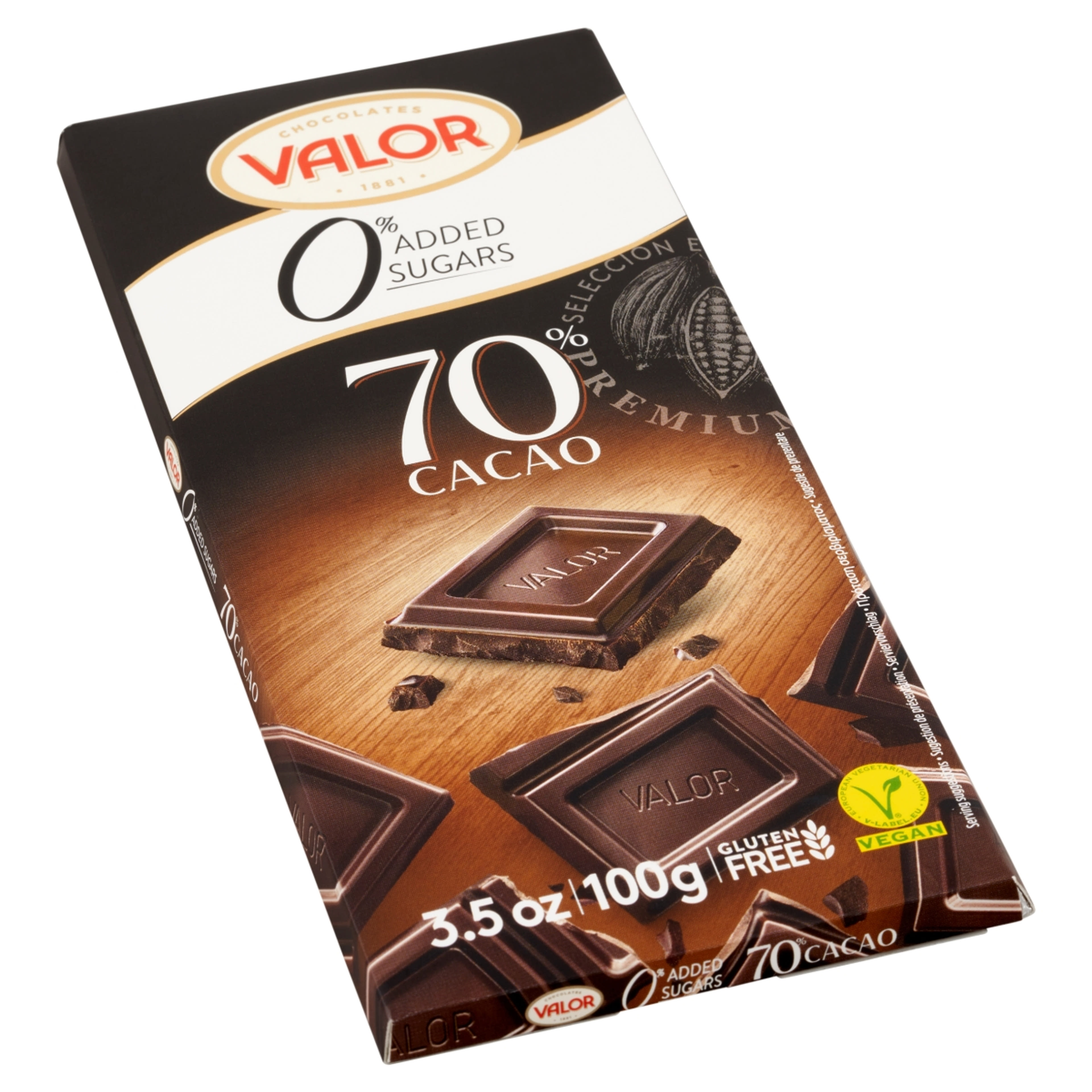 Valor étcskoládé 70% édesítőszerekkel - 100 g-2
