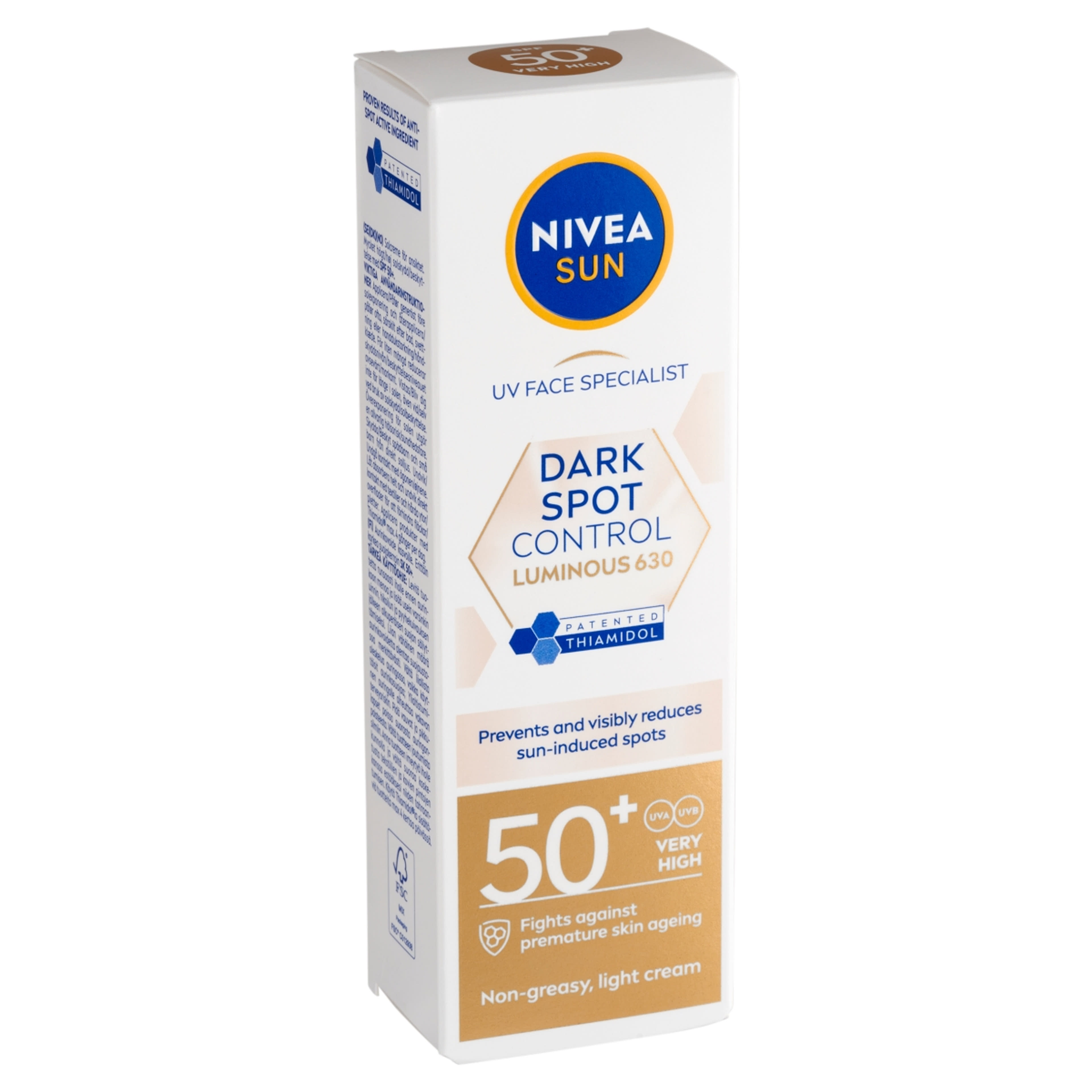 Nivea Sun Spot Control Luminous 630 napozó arckrém FF50 - 40 ml-3
