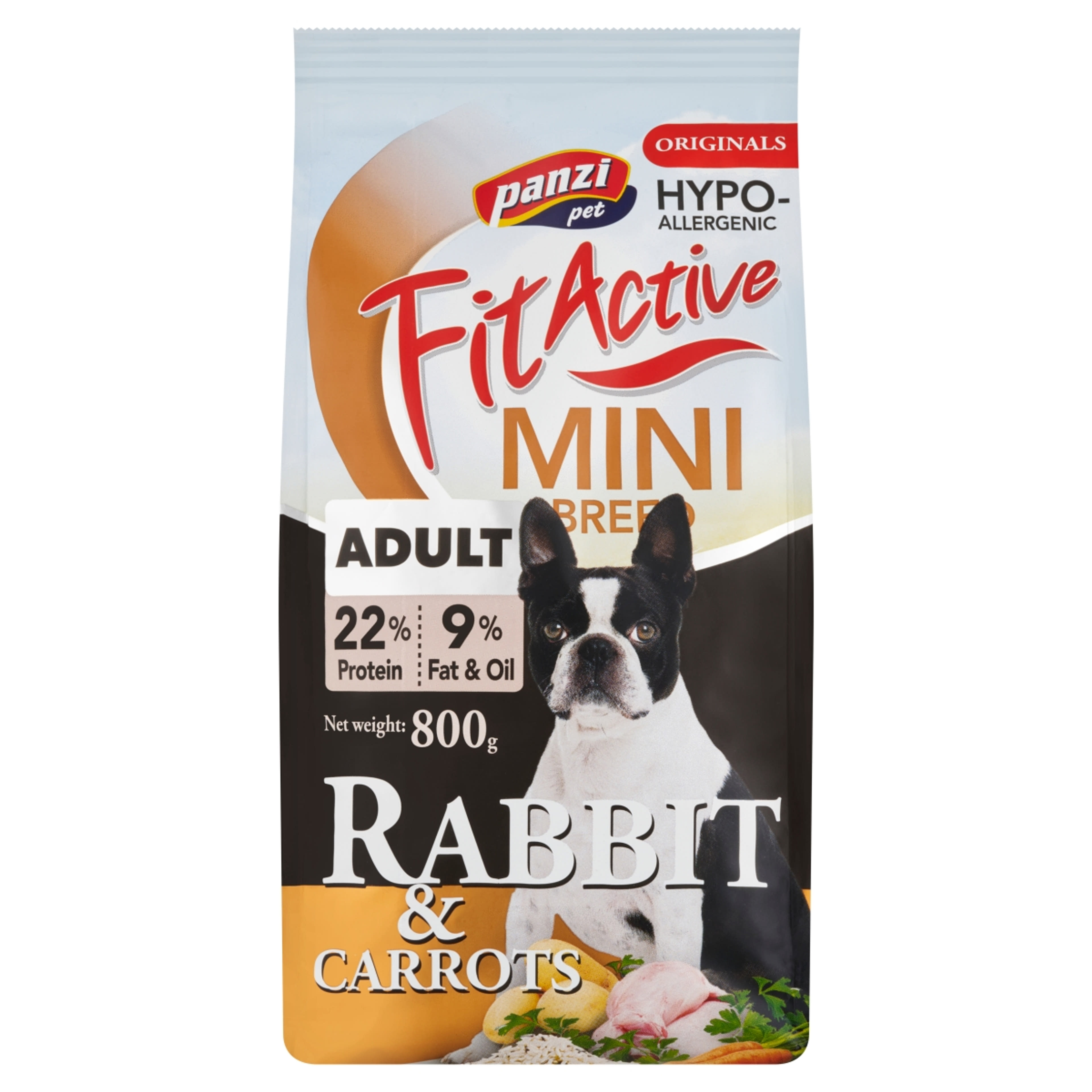 FitActive Originals Adult Mini Hypoallergenic nyúl szárazeledel kutyák részére - 800 g