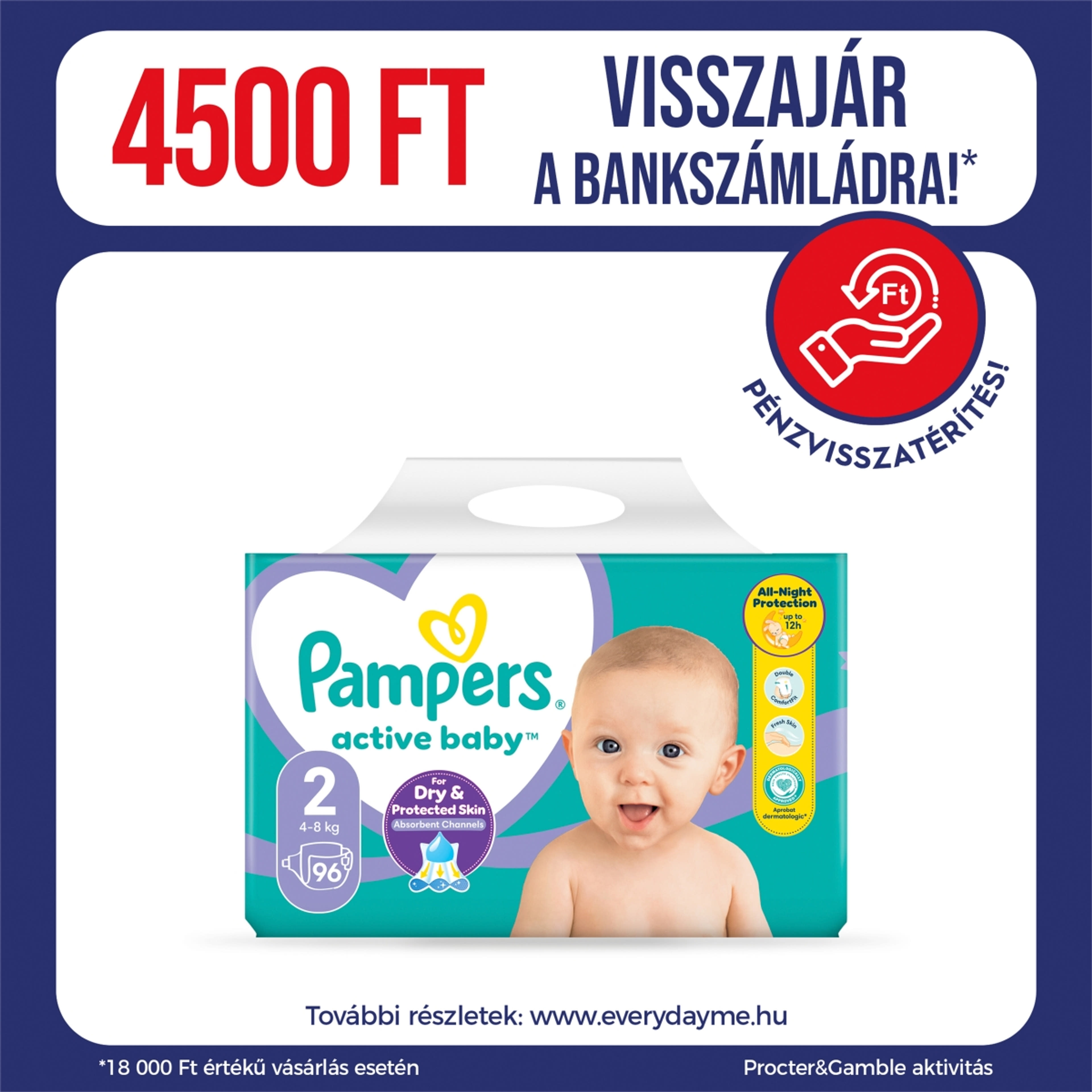 Pampers Active Baby giantpack 2-es 4-8 kg - 96 db