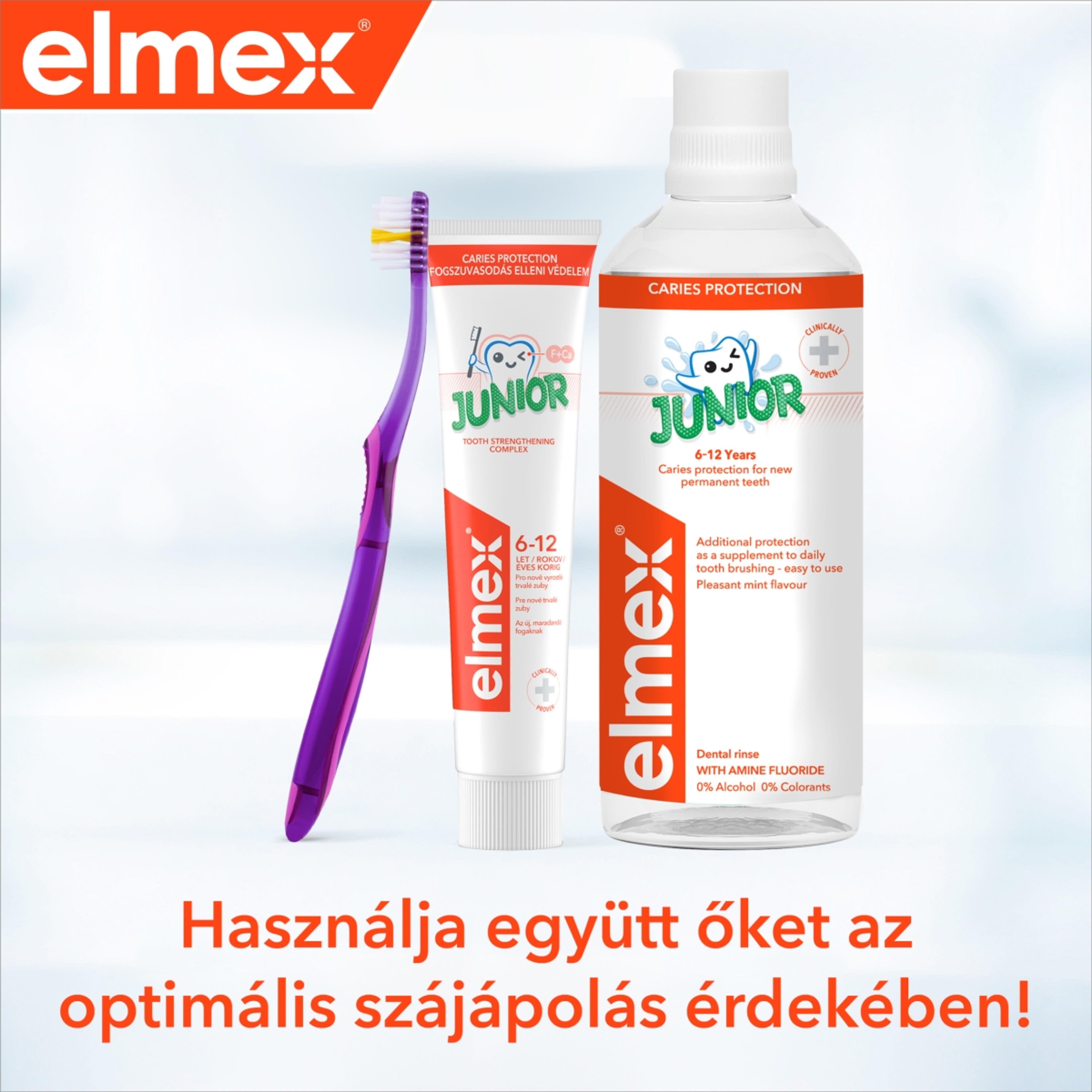 Elmex Junior gyerek fogkrém 6-12 éves gyermekeknek  - 75 ml-8