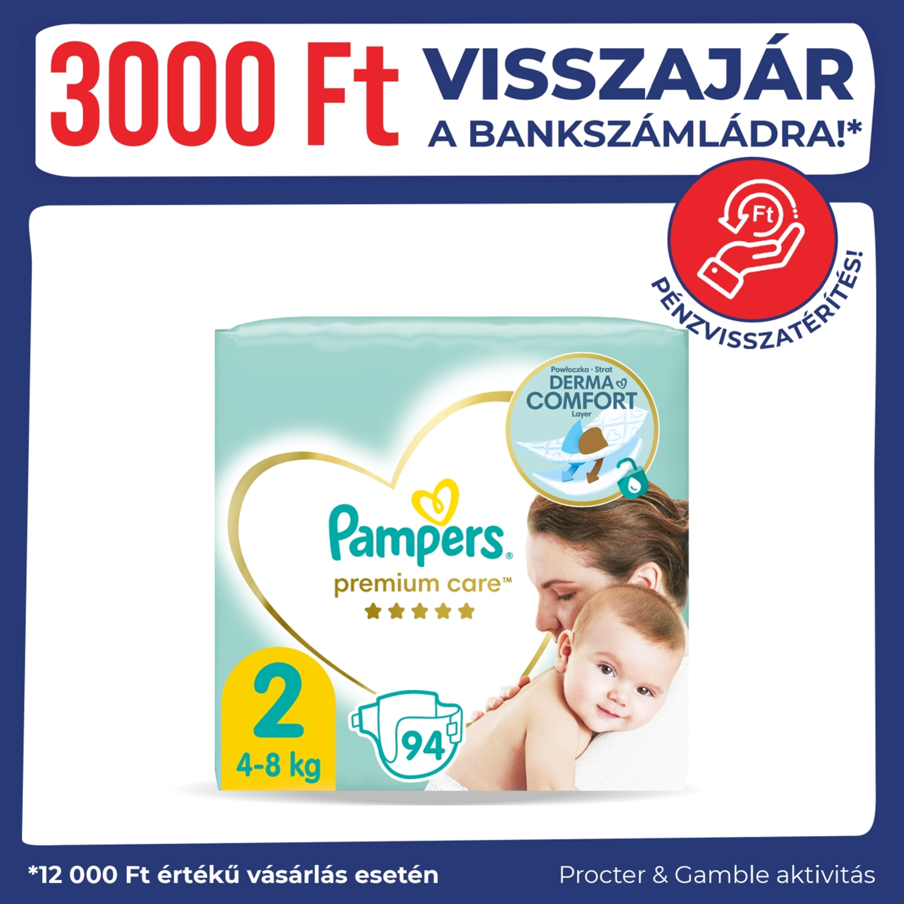 Pampers Premium Care Pelenka 2-es 4-8kg - 94 db