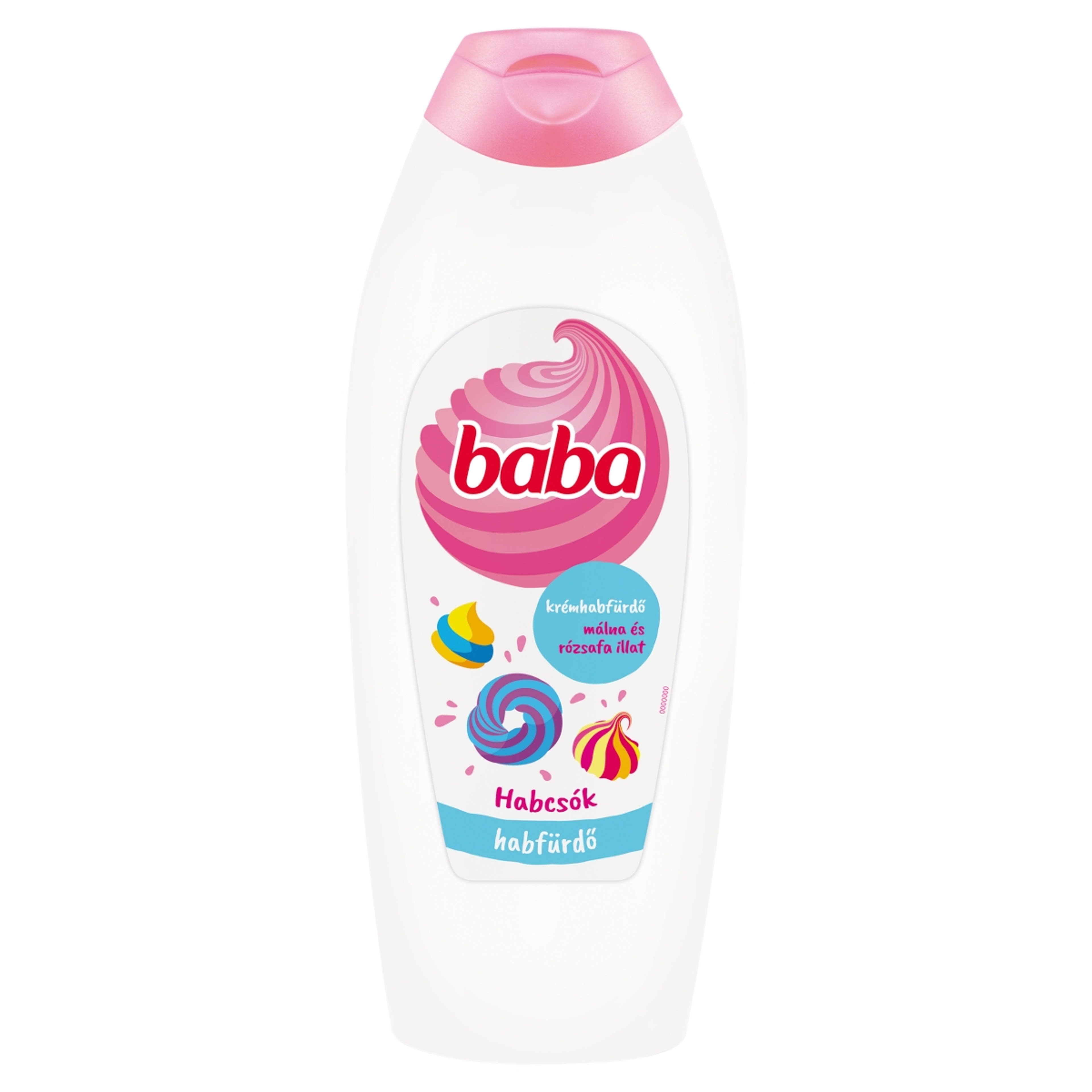 Baba Habcsók krémhabfürdő málna és rózsafa illattal - 750 ml