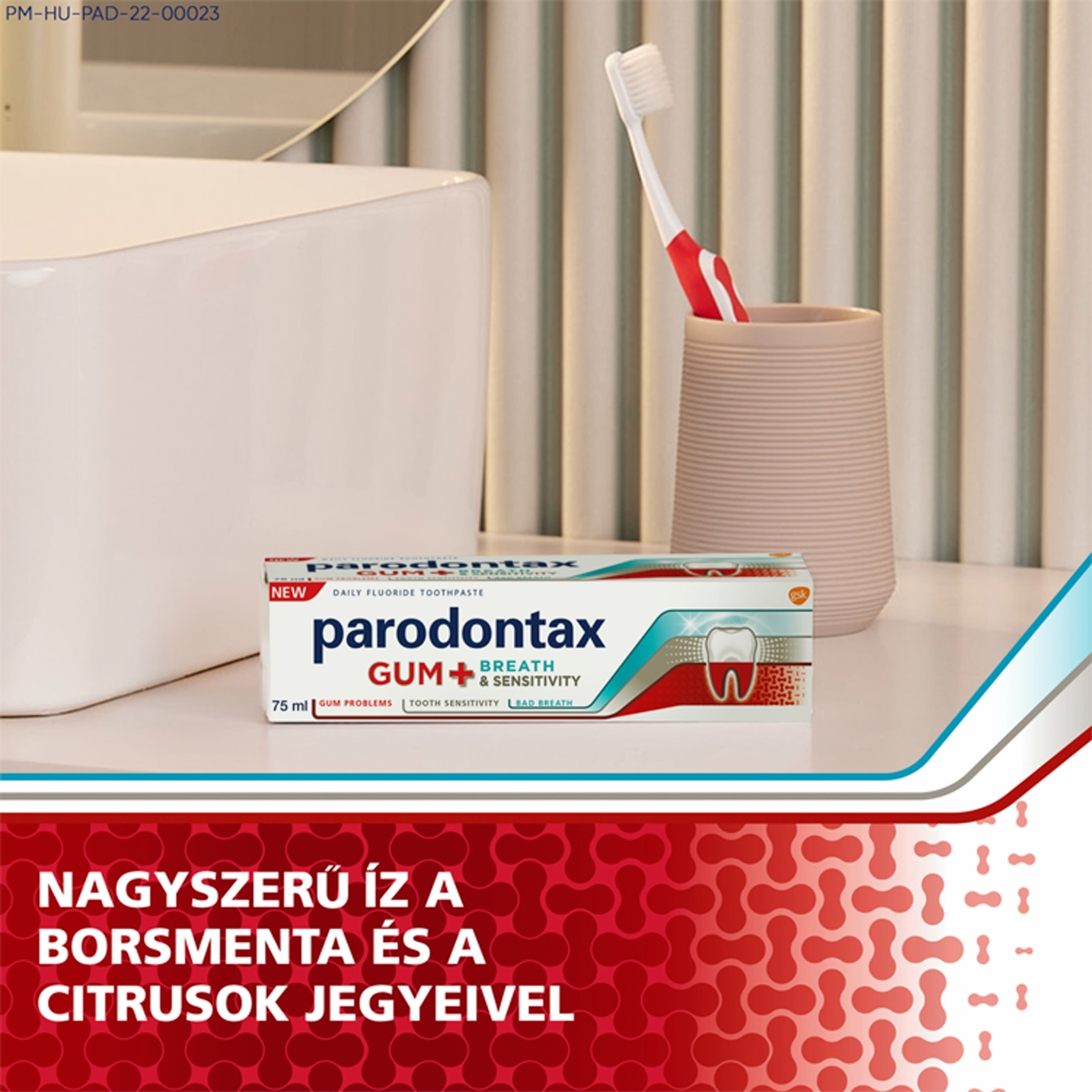 Parodontax Gum + Breath & Sensitivity fluoridos fogkrém - 75 ml-7