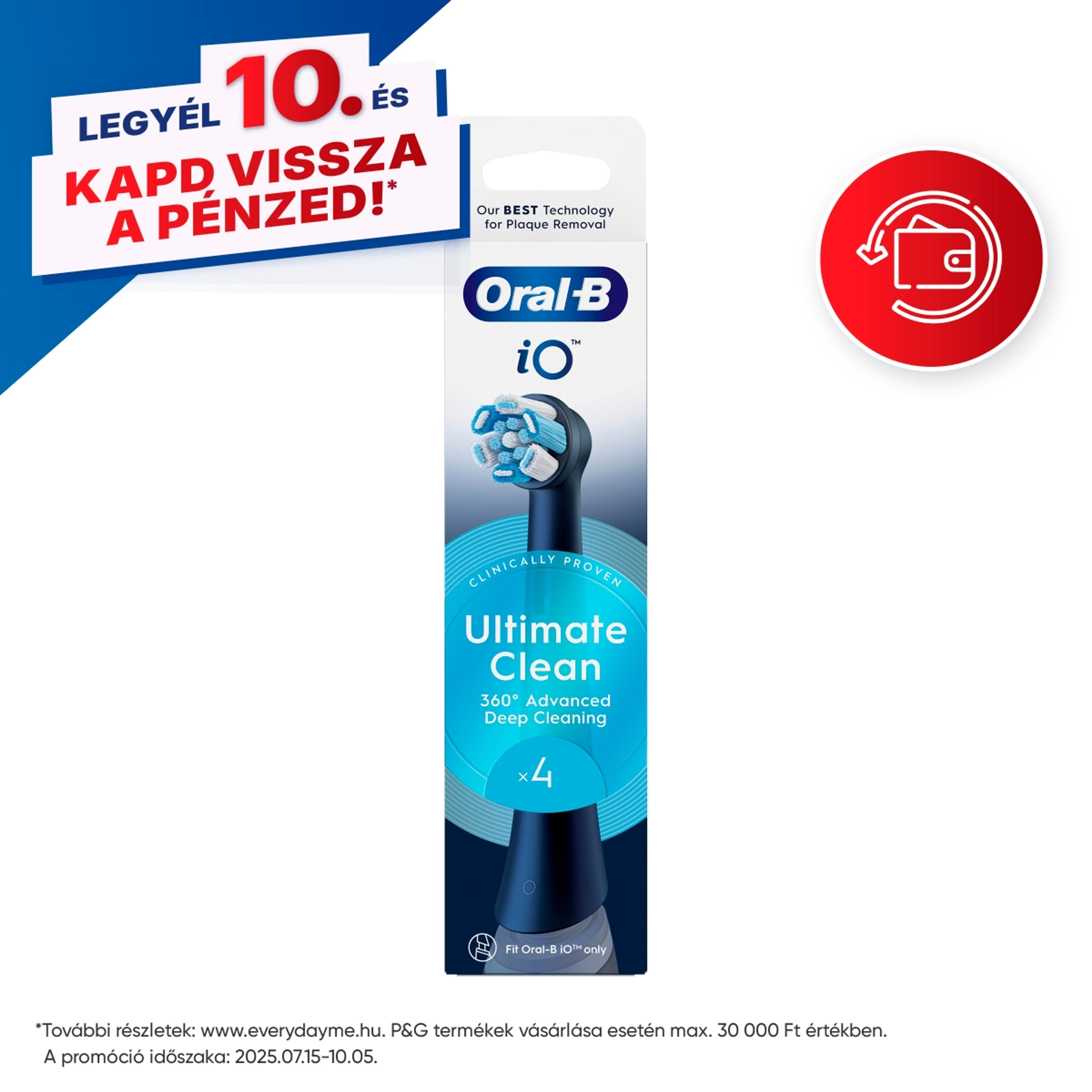 Oral-B iO Series Ultimate Clean elektromos fogkefe pótfej - 4 db