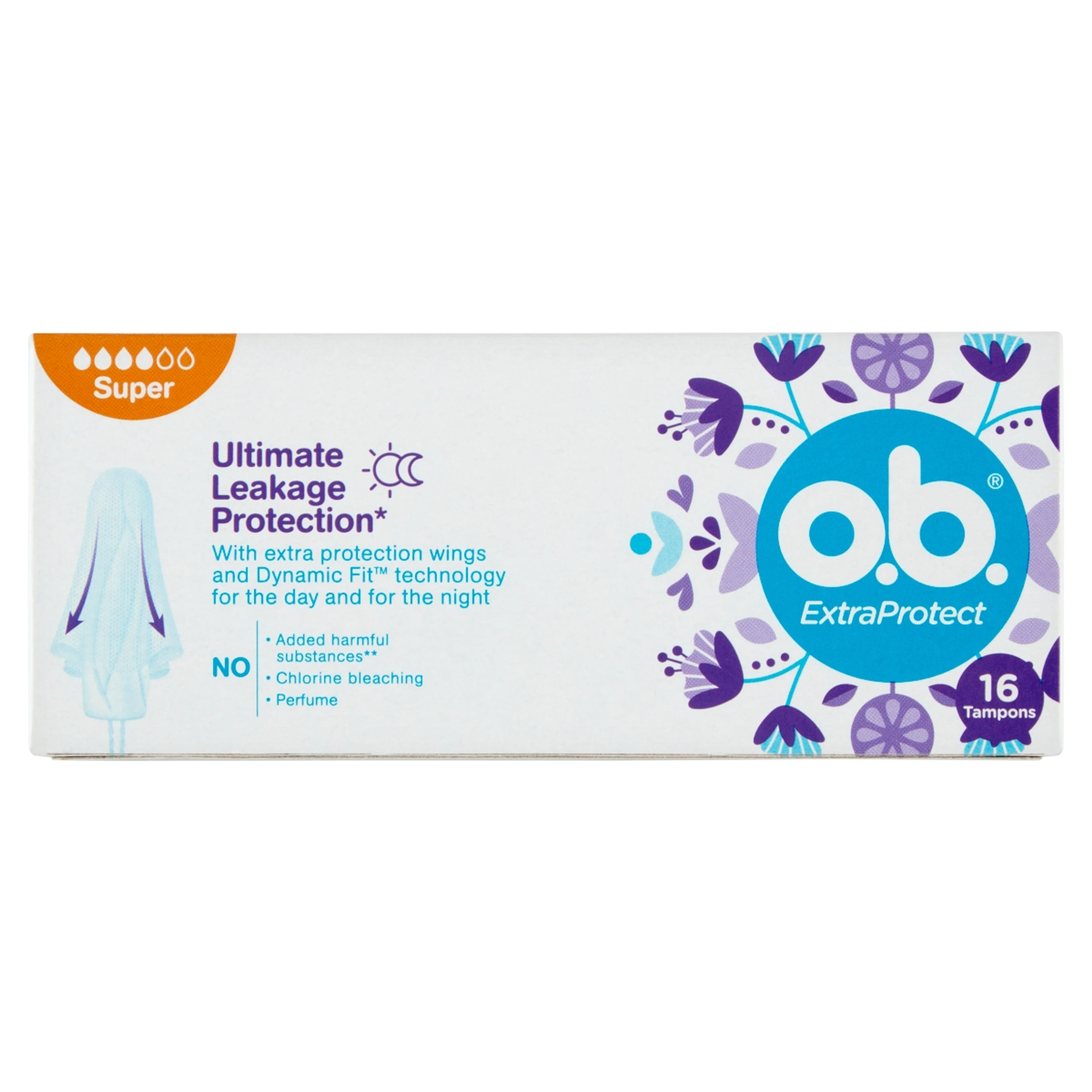 o.b. ExtraProtect Super tampon - 16 db