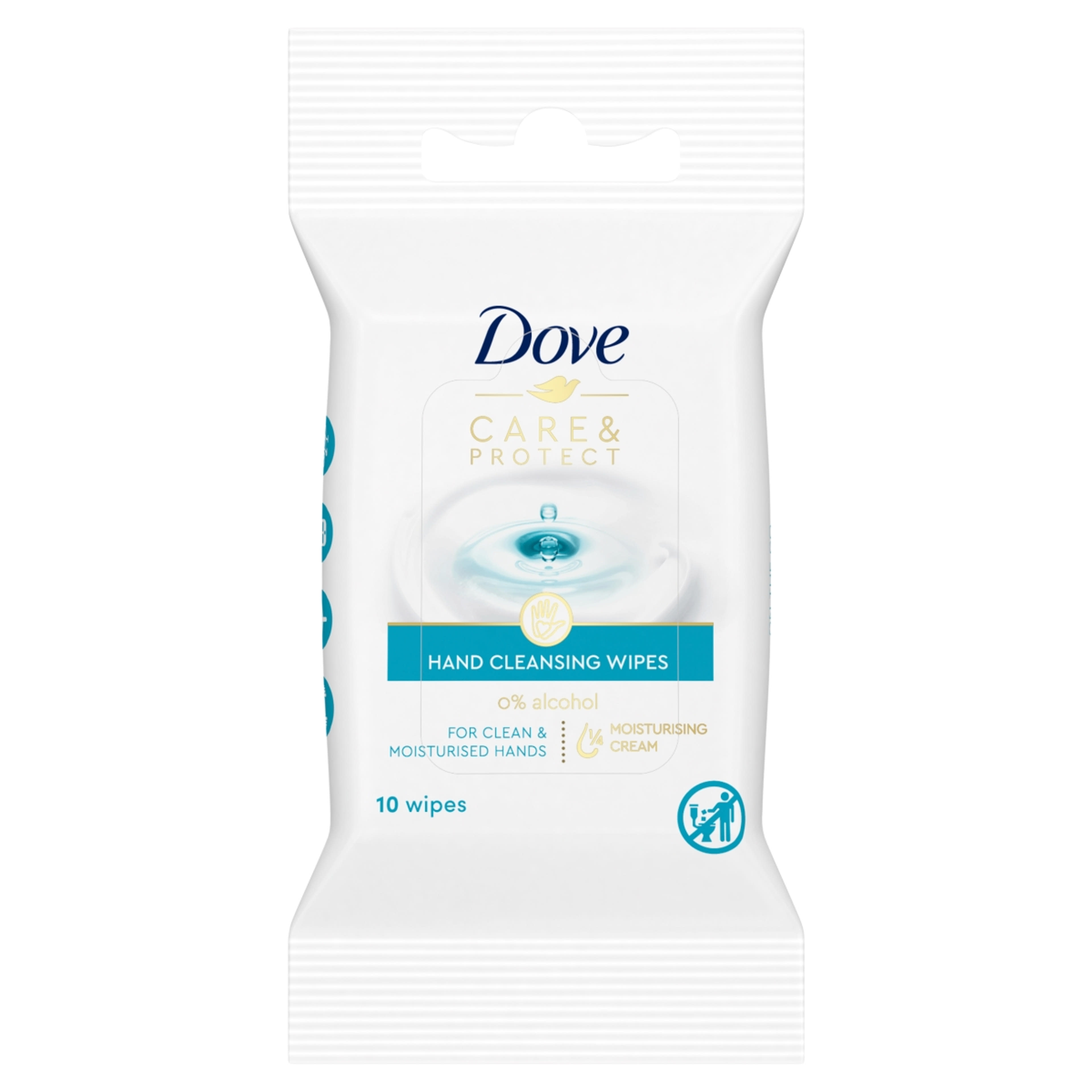Dove Care & Protect higiéniás törlőkendő - 10 db