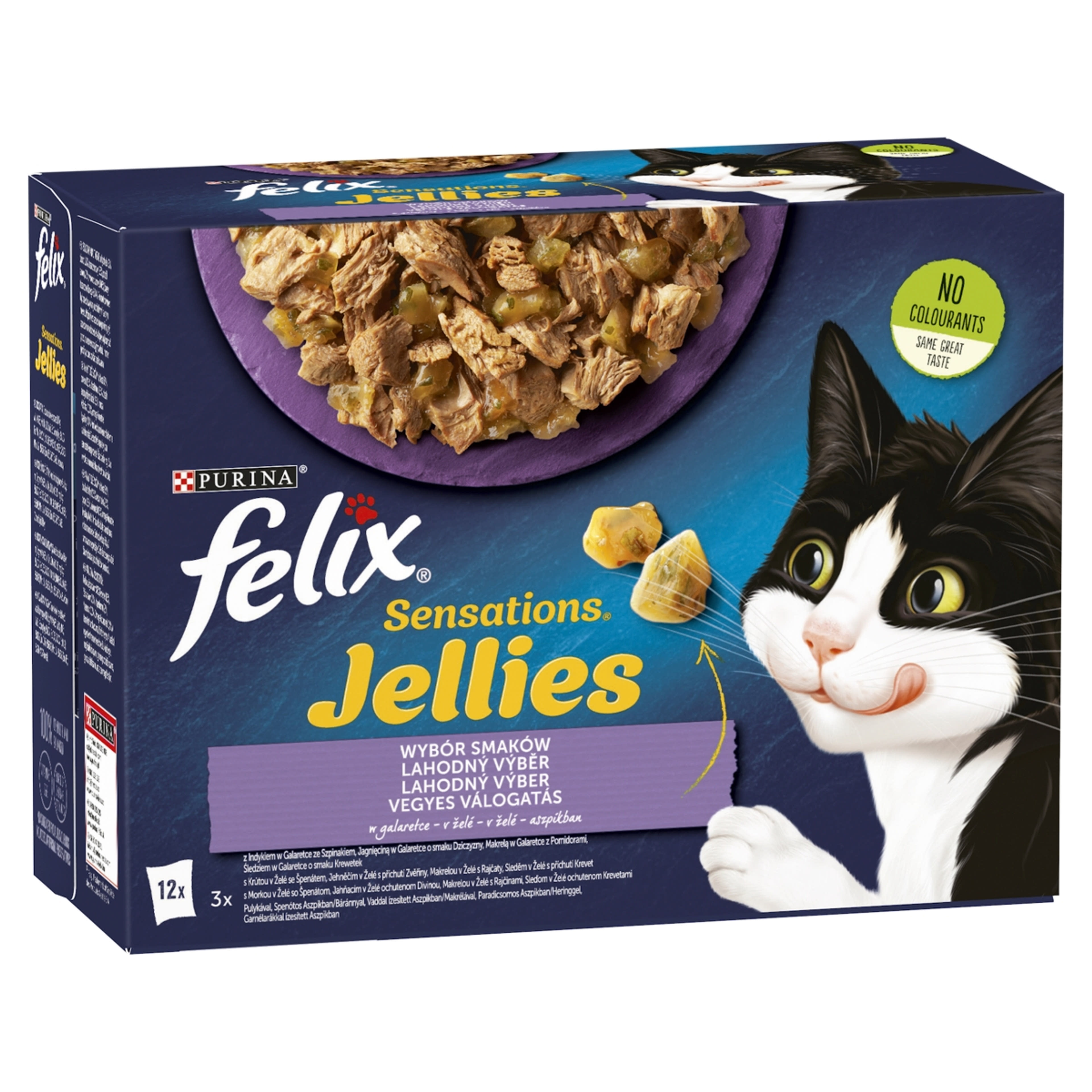 Purina Felix Sensations Jellies vegyes válogatás aszpikban nedves macskaeledel 12 x 85 g - 1020 g-1