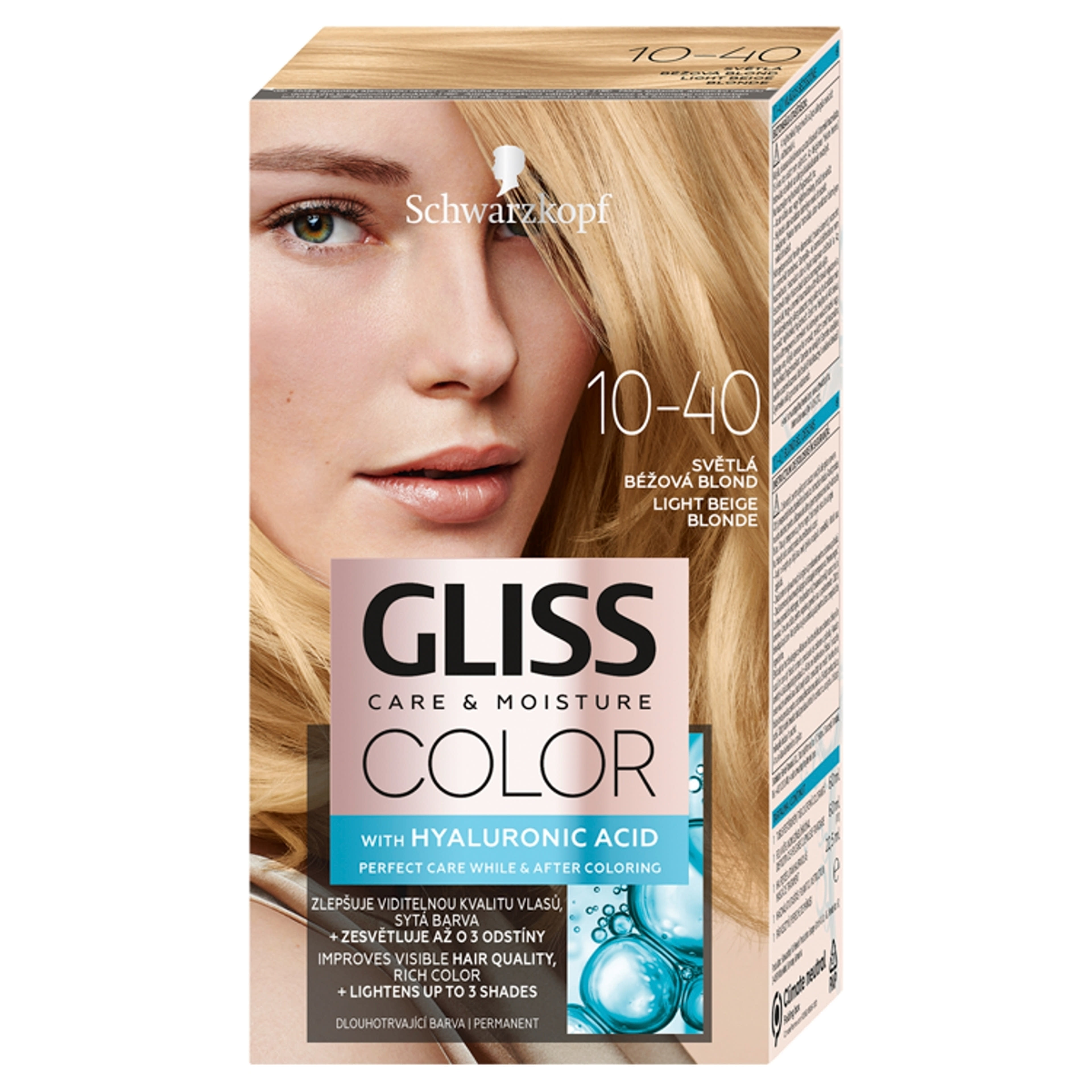 Gliss Color hajfesték, 10-40 világos bézsszőke - 1 db