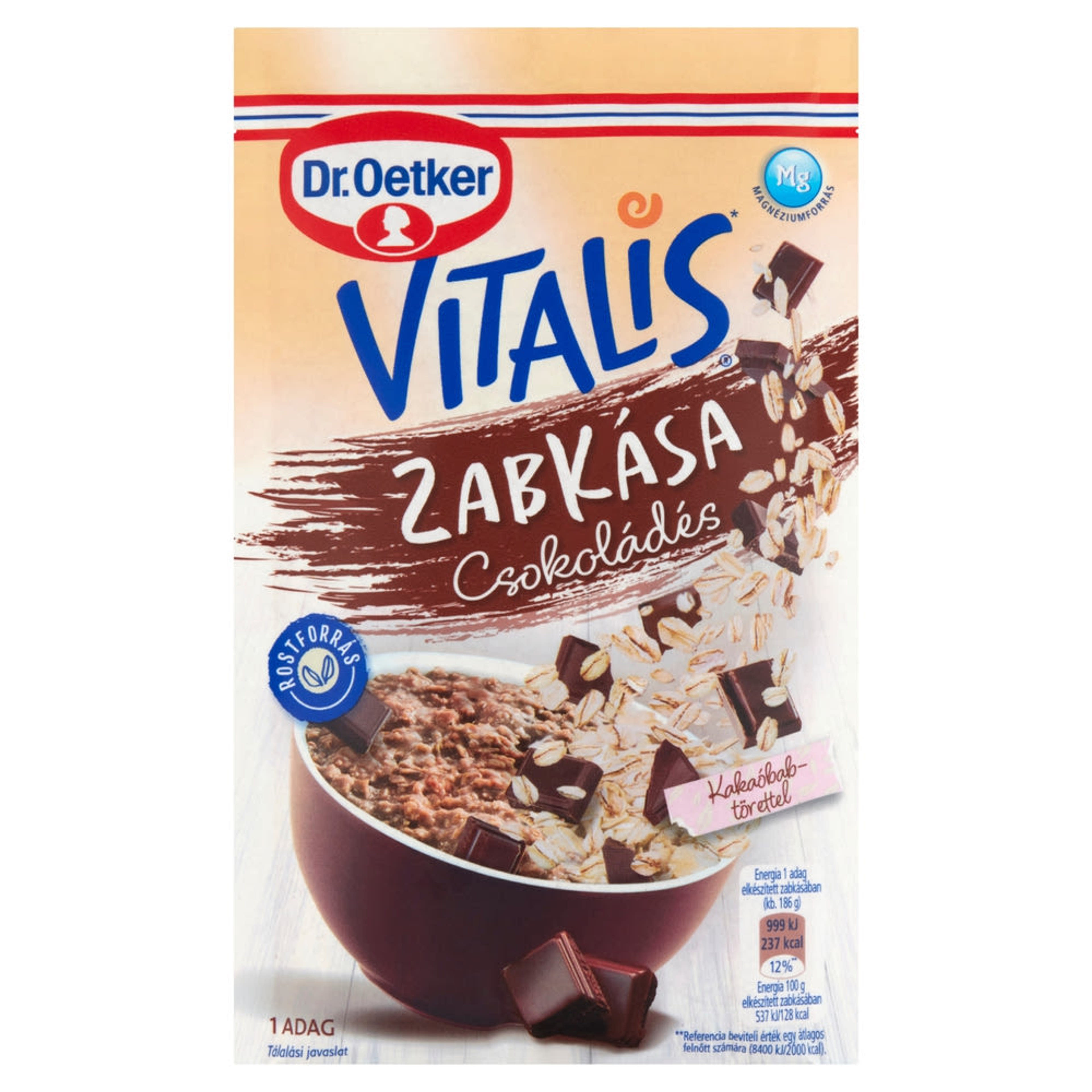 Dr. Oetker Vitalis csokoládés zabkása alappor - 61 g