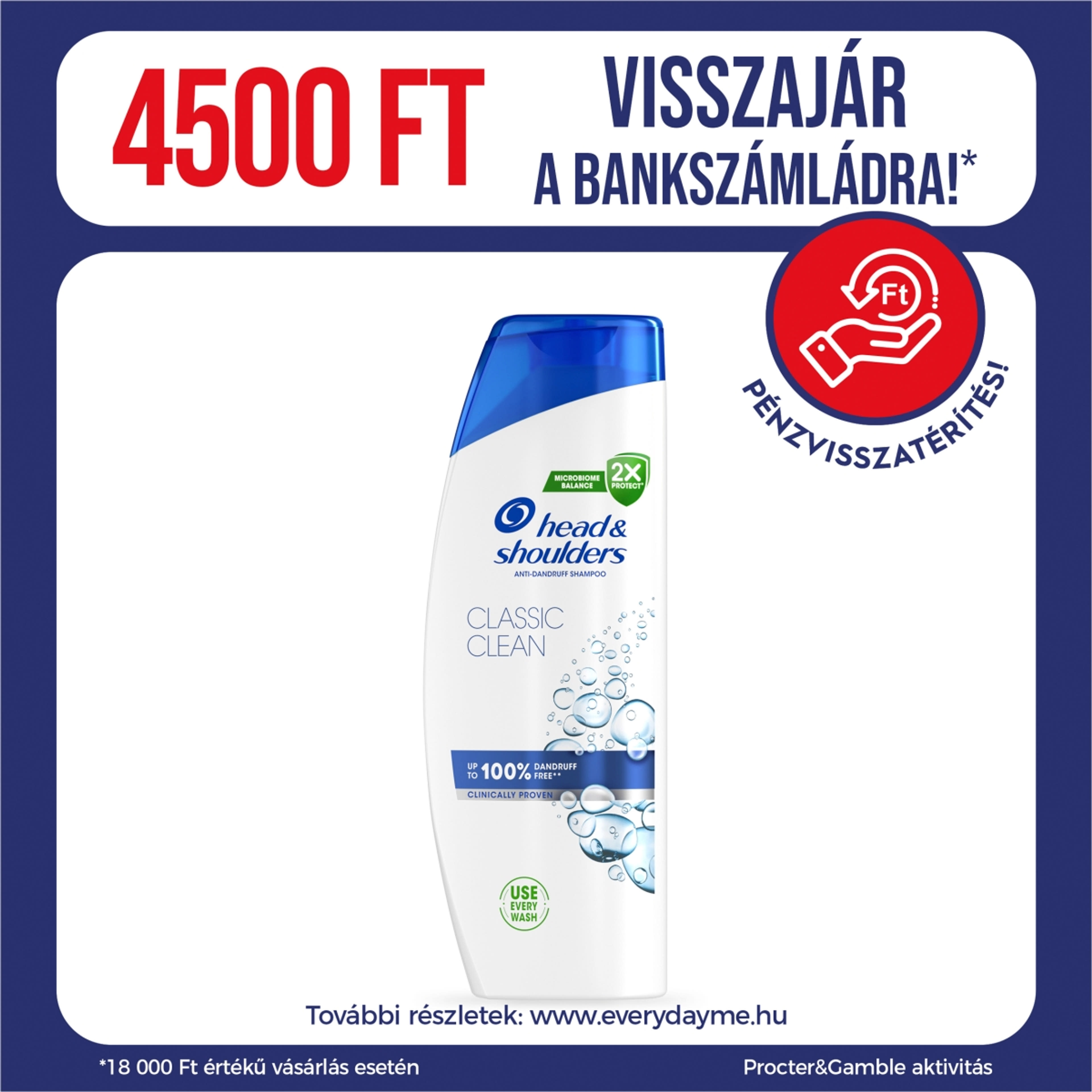 Head & Shoulders Classic Clean Normál Hajra Korpásodás Elleni sampon - 400 ml