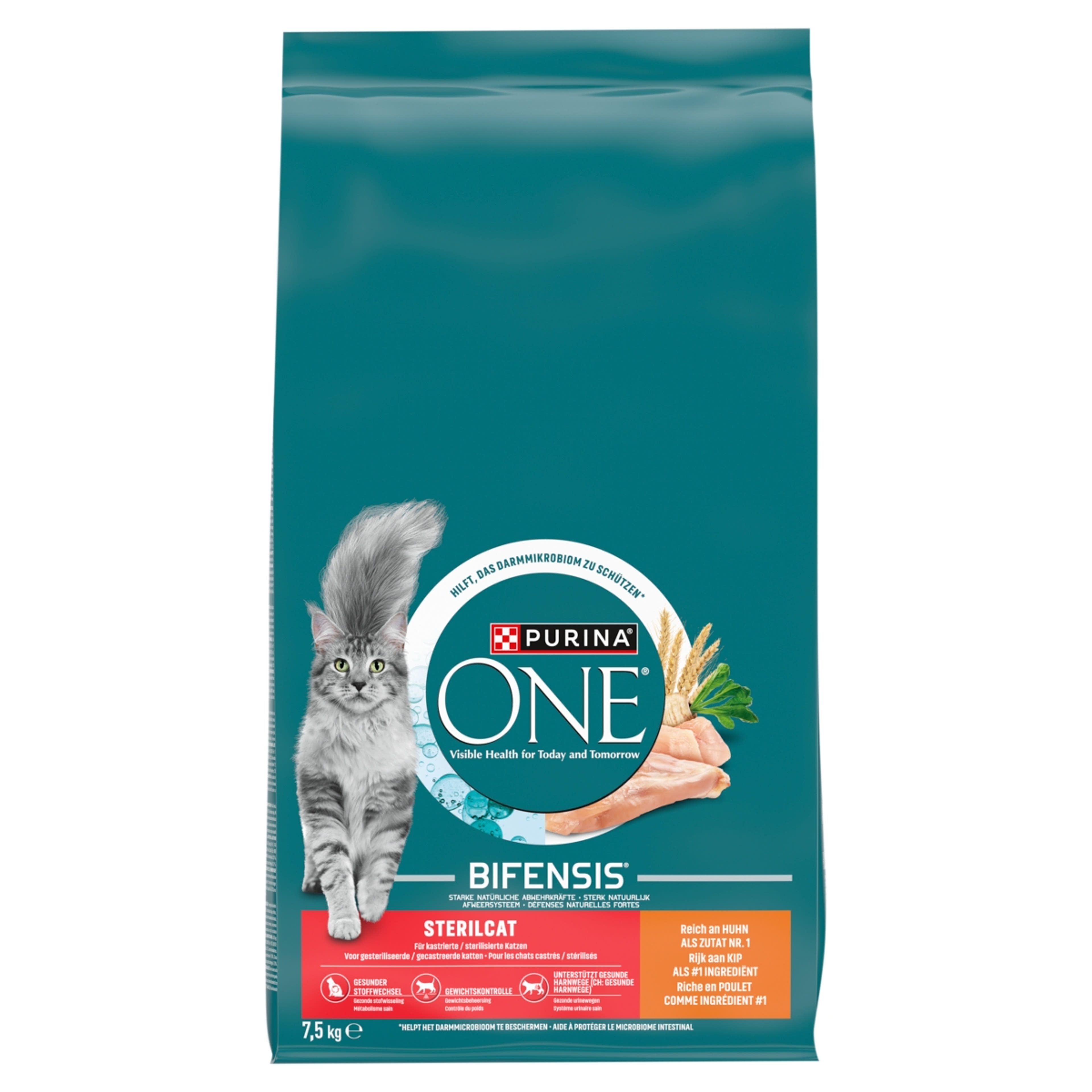 Purina One StarilCat száraz macskaeledel csirkével és búzával 7,5 kg - 1 db