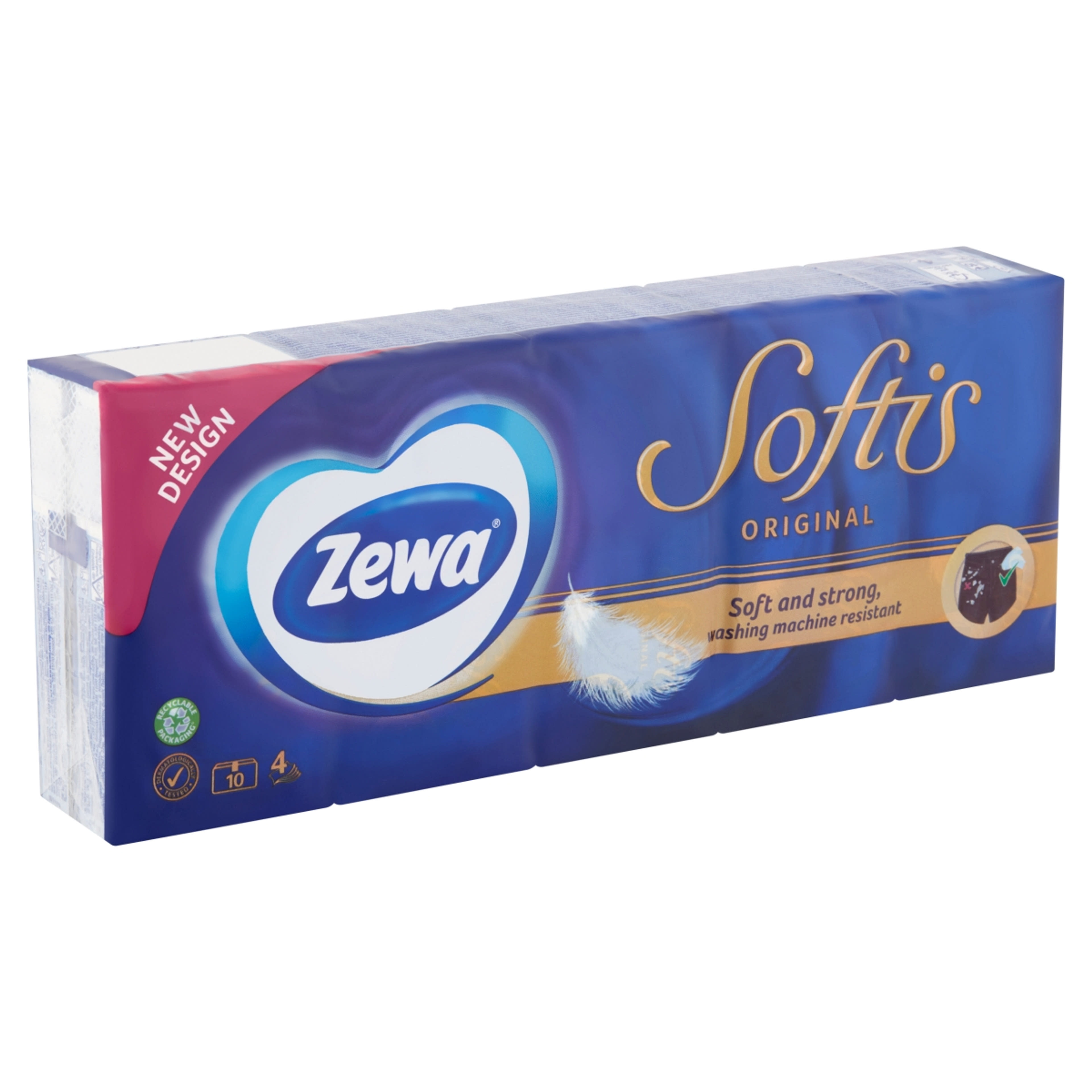 Zewa Softis papírzsebkendő - 10x9 db-2