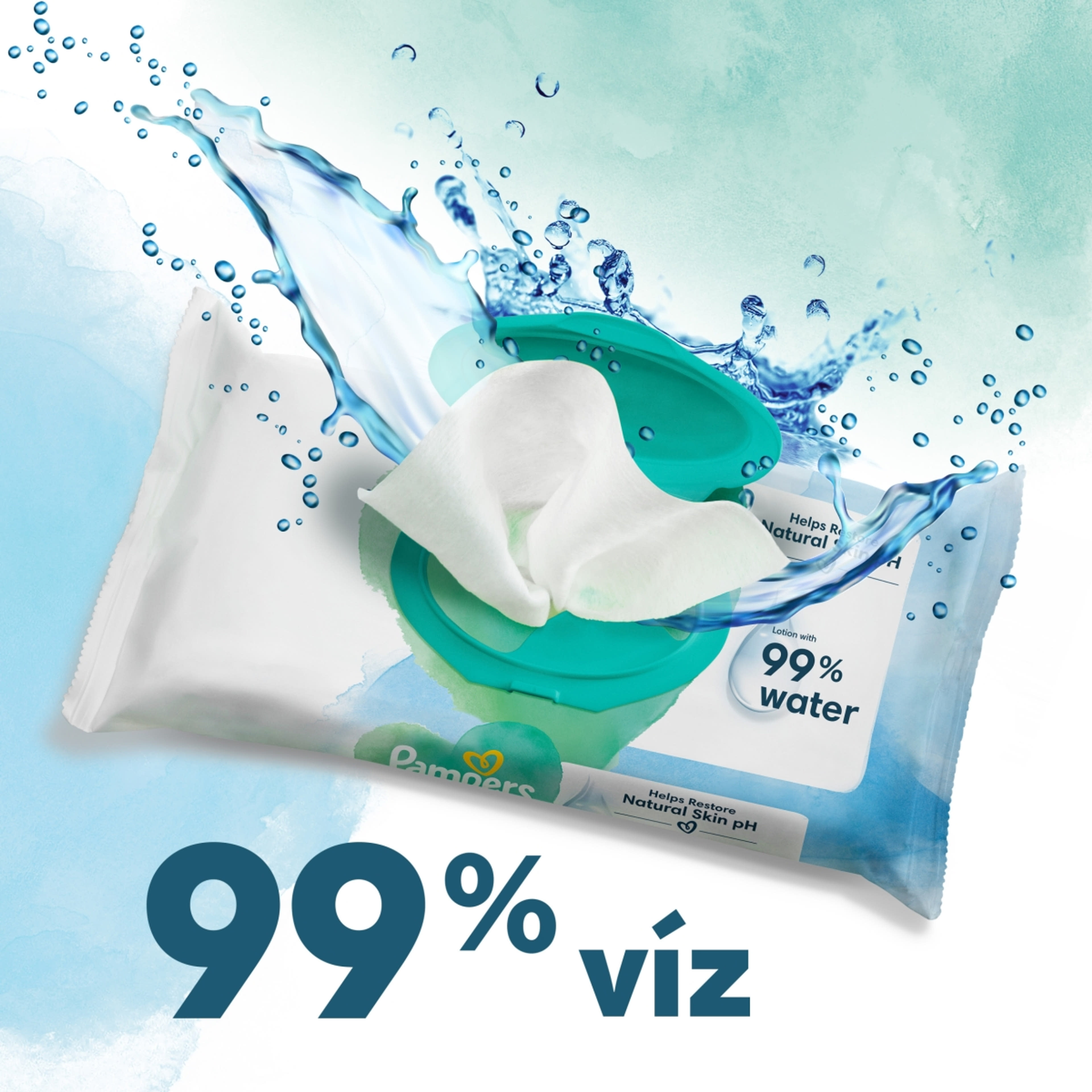 Pampers Harmonie Aqua nedves törlőkendő - 1152 db-4