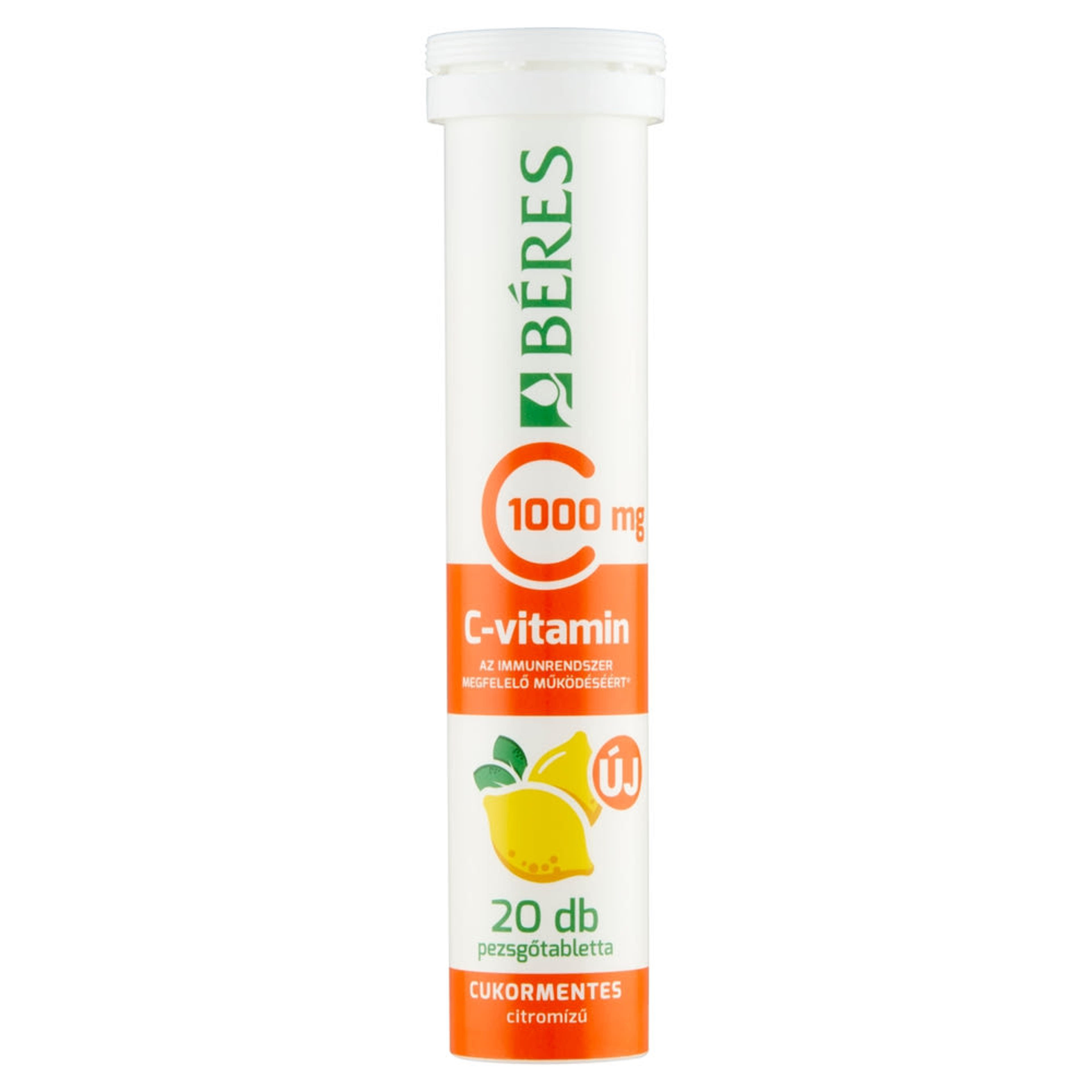 Béres C-vitamin 1000 mg cukormentes citromízű pezsgőtabletta - 20 db