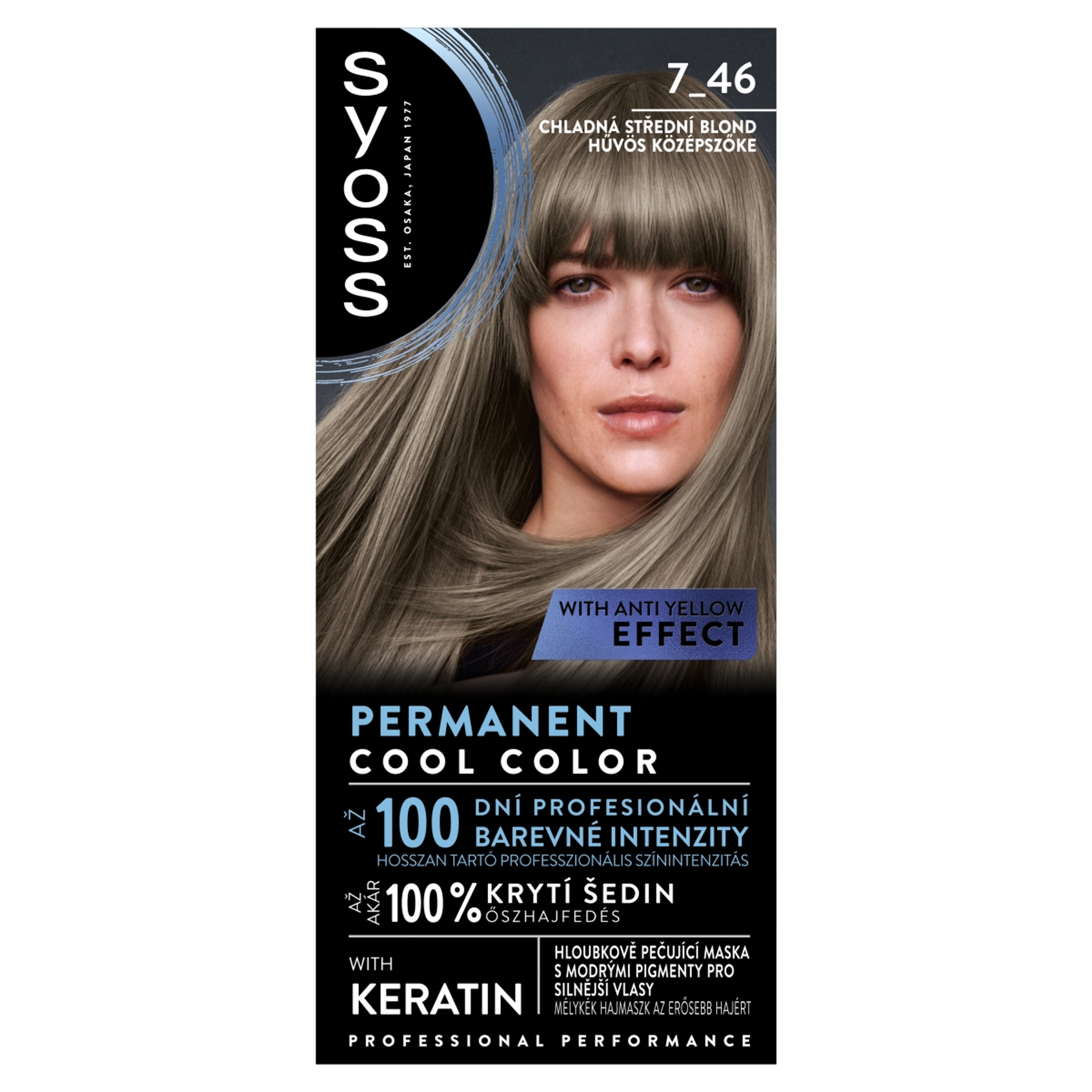 Syoss Color tartós hajfesték /7-46 hűvös középszőke - 1 db