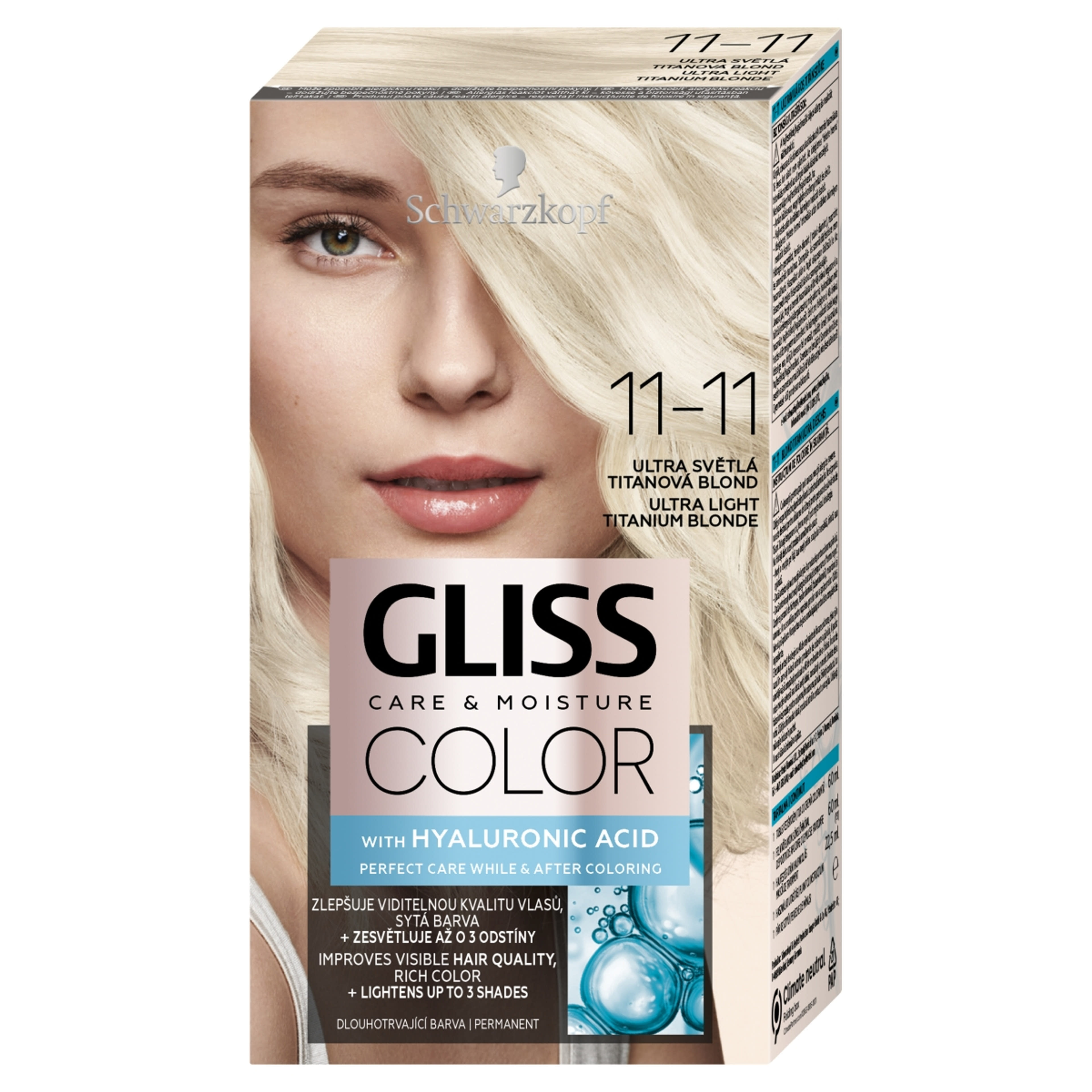 Schwarzkopf Gliss Color tartós hajfesték 11-11 ultravilágos titán szőke - 1 db