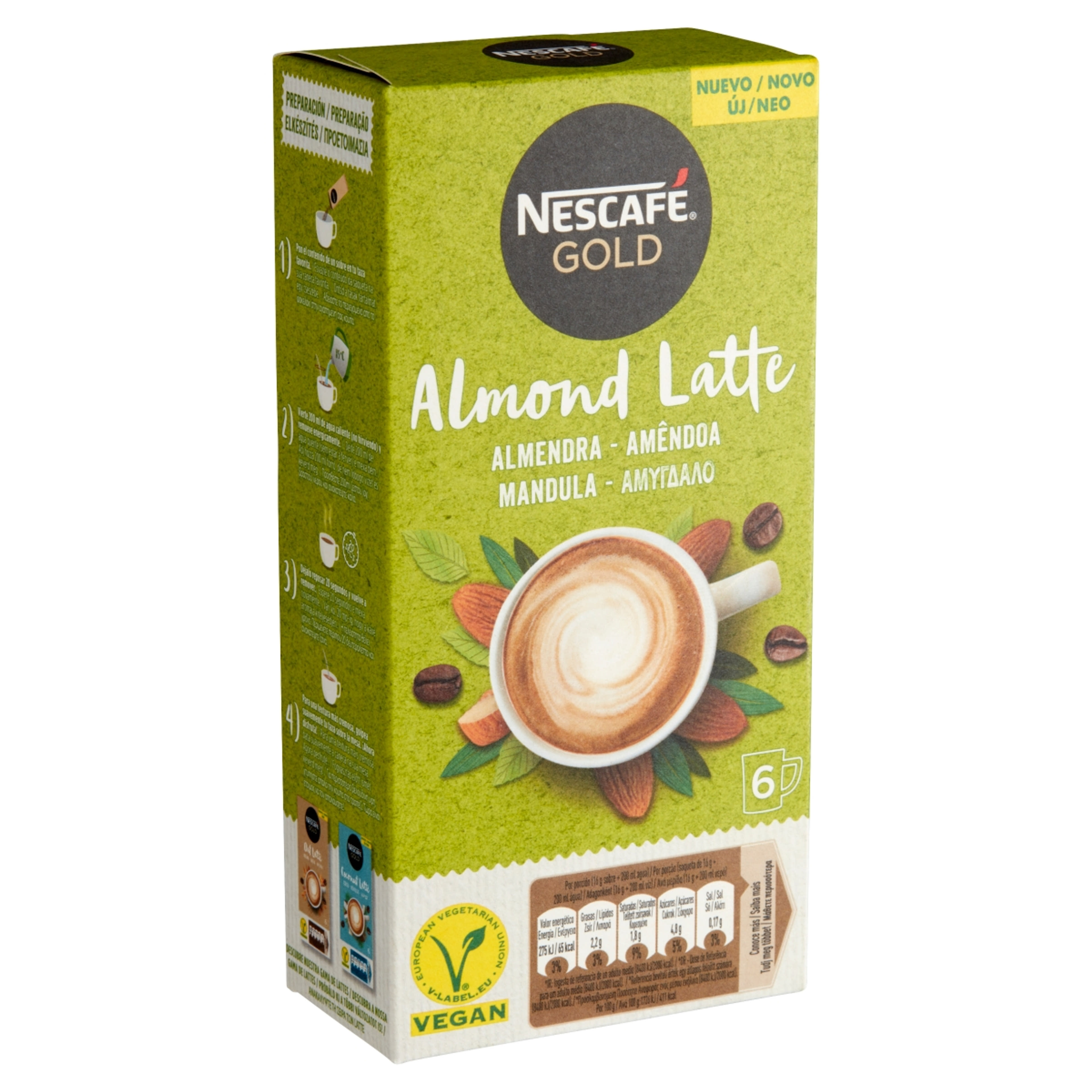 Nescafé Gold mandulás latte vegán instant kávé - 6 db-2