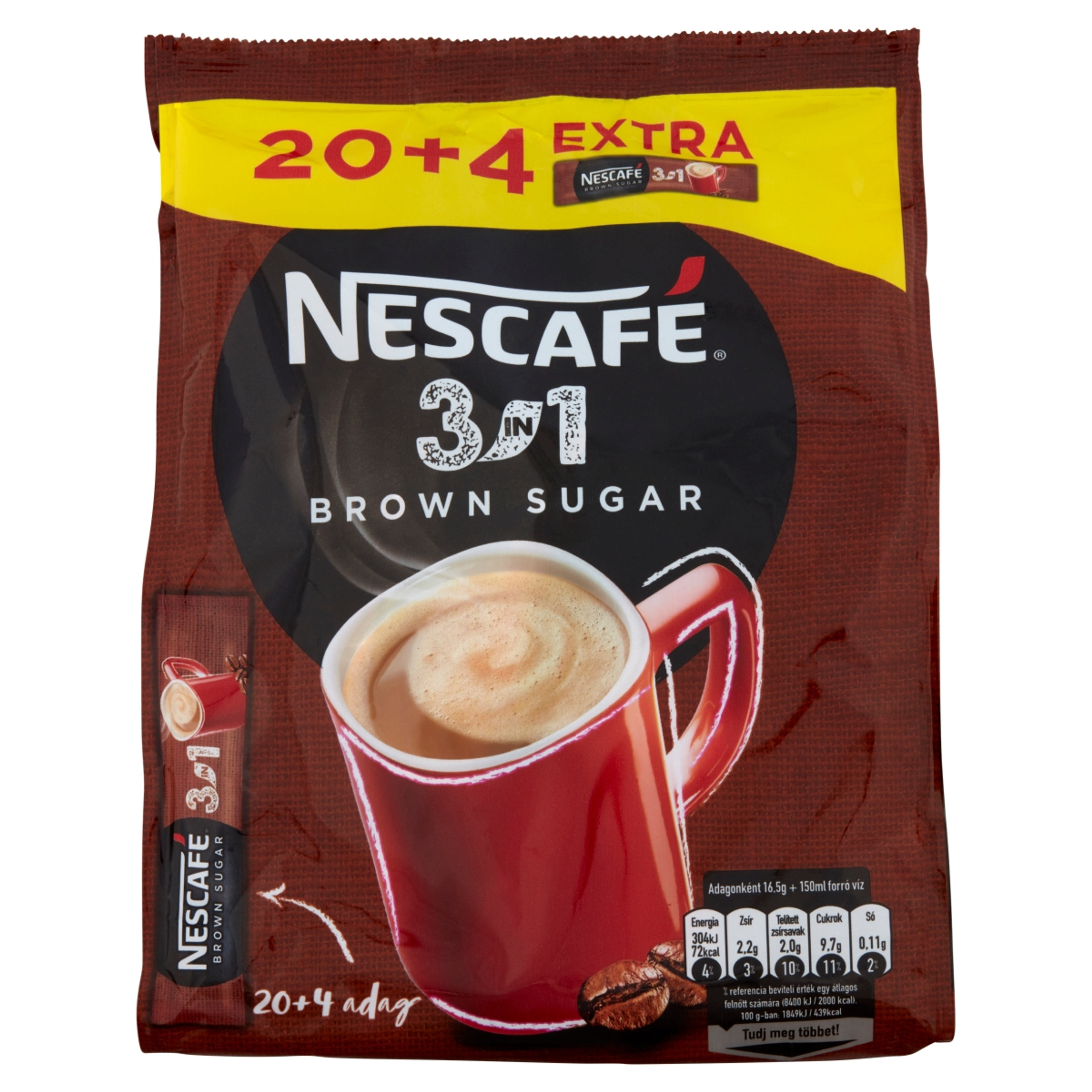 Nescafé  3in1 barna cukros kávéspecialitás 24 db - 17 g-1