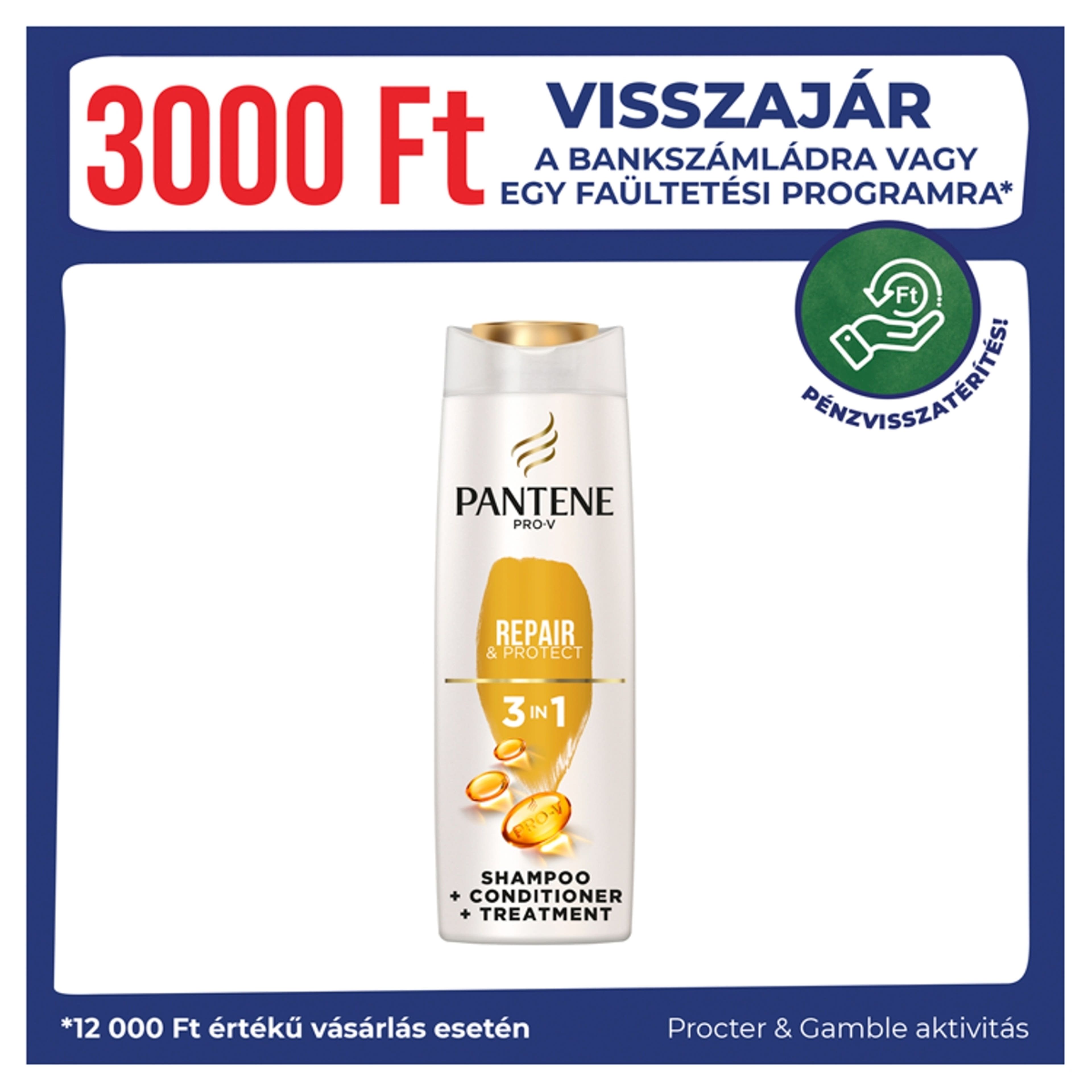 Pantene 3in1 Repair & Protect sampon - 360 ml