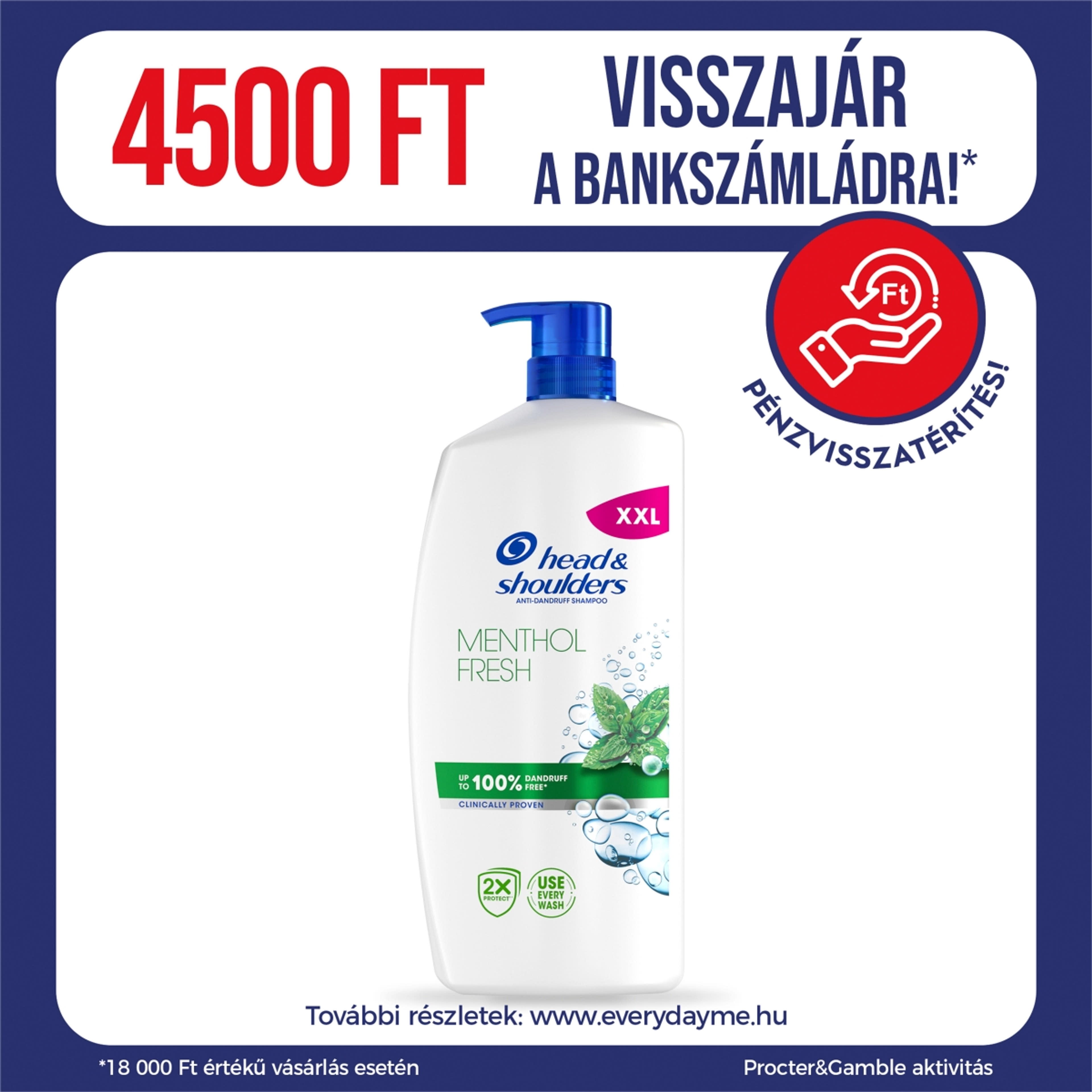 Head & Shoulders Menthol Fresh korpásodás elleni sampon - 800 ml