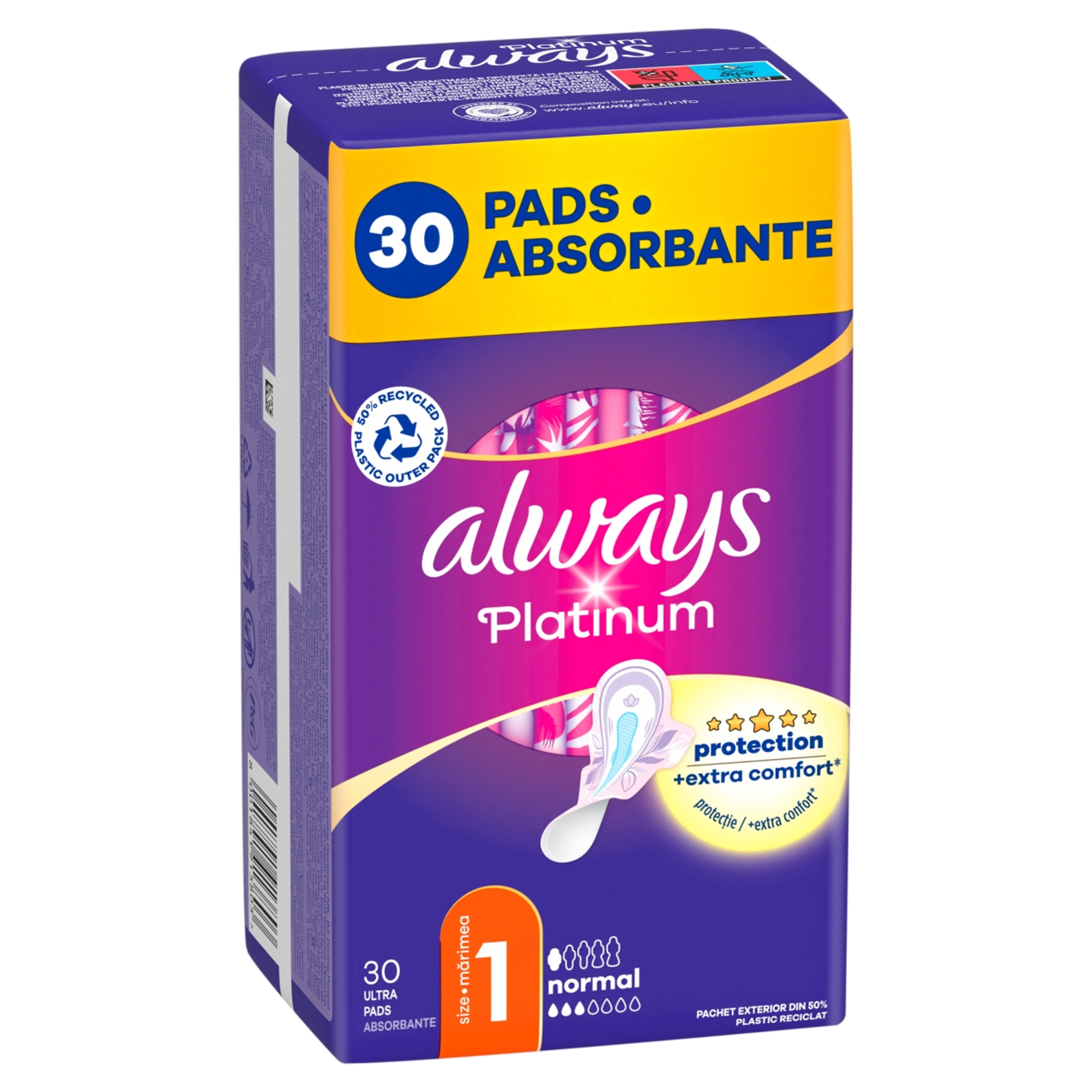 Always quattro ultra platinum normal egészségügyi betét - 30 db-2
