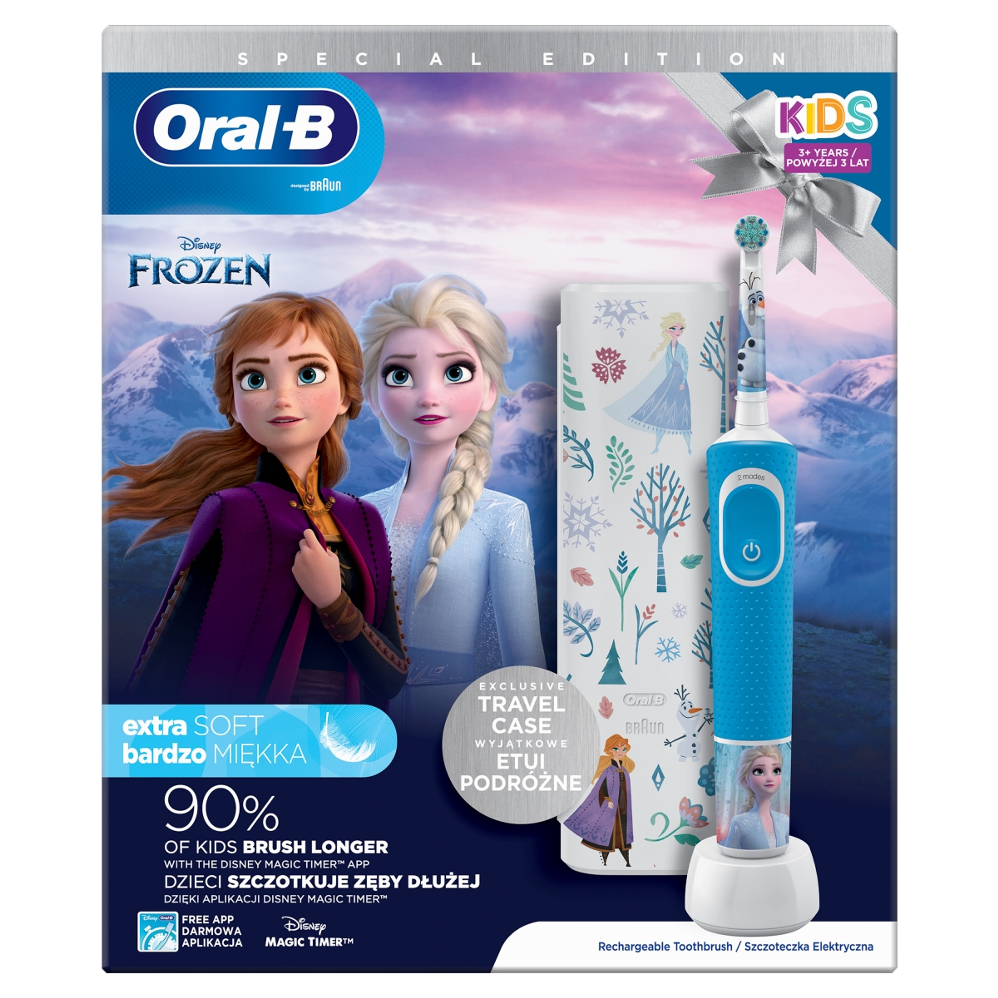 Oral-B Kisd Frozen II elektromos fogkefe utazótokkal - 1 db