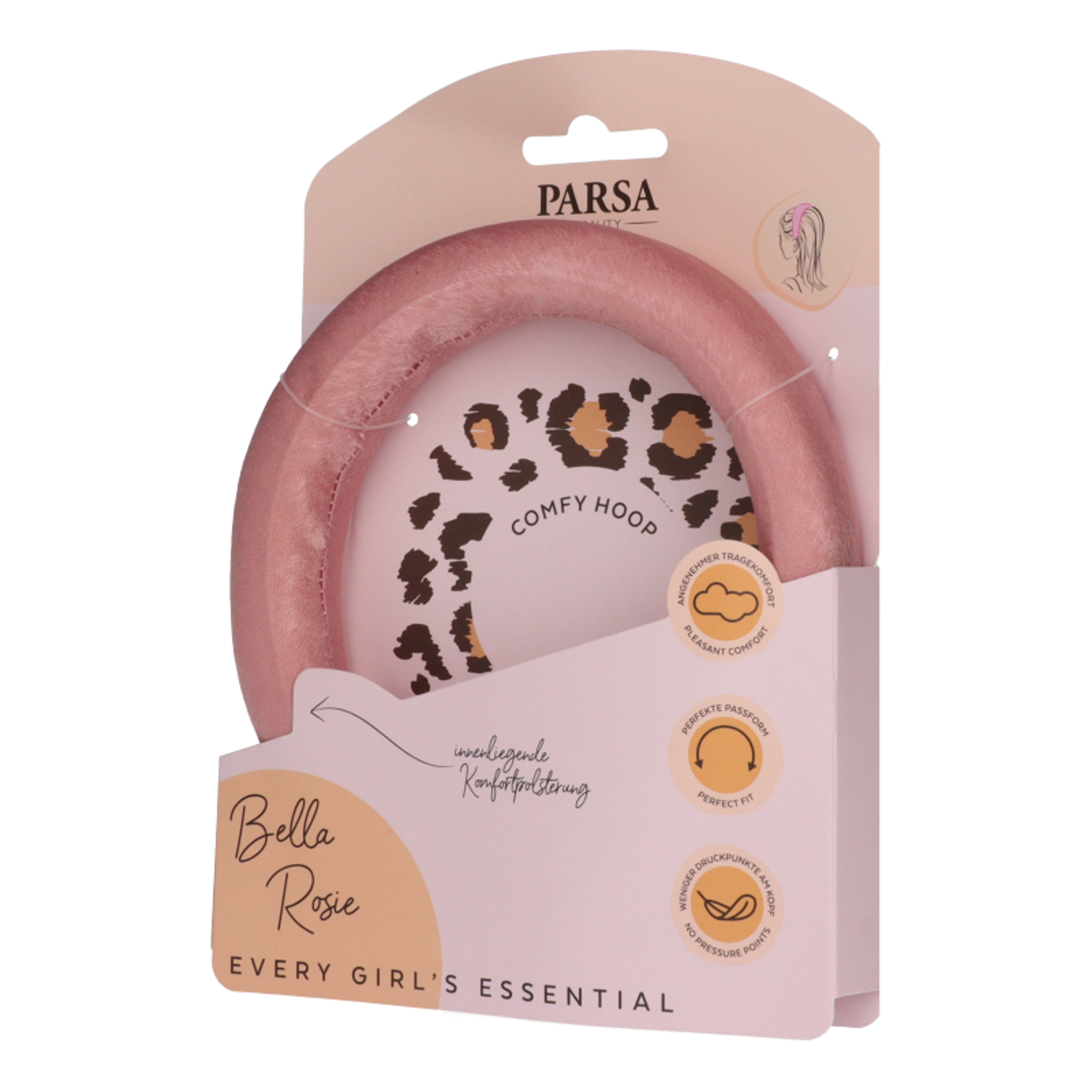 Parsa Beauty hajraf rozsaszin, fekete, leo mintas - 1 db-2