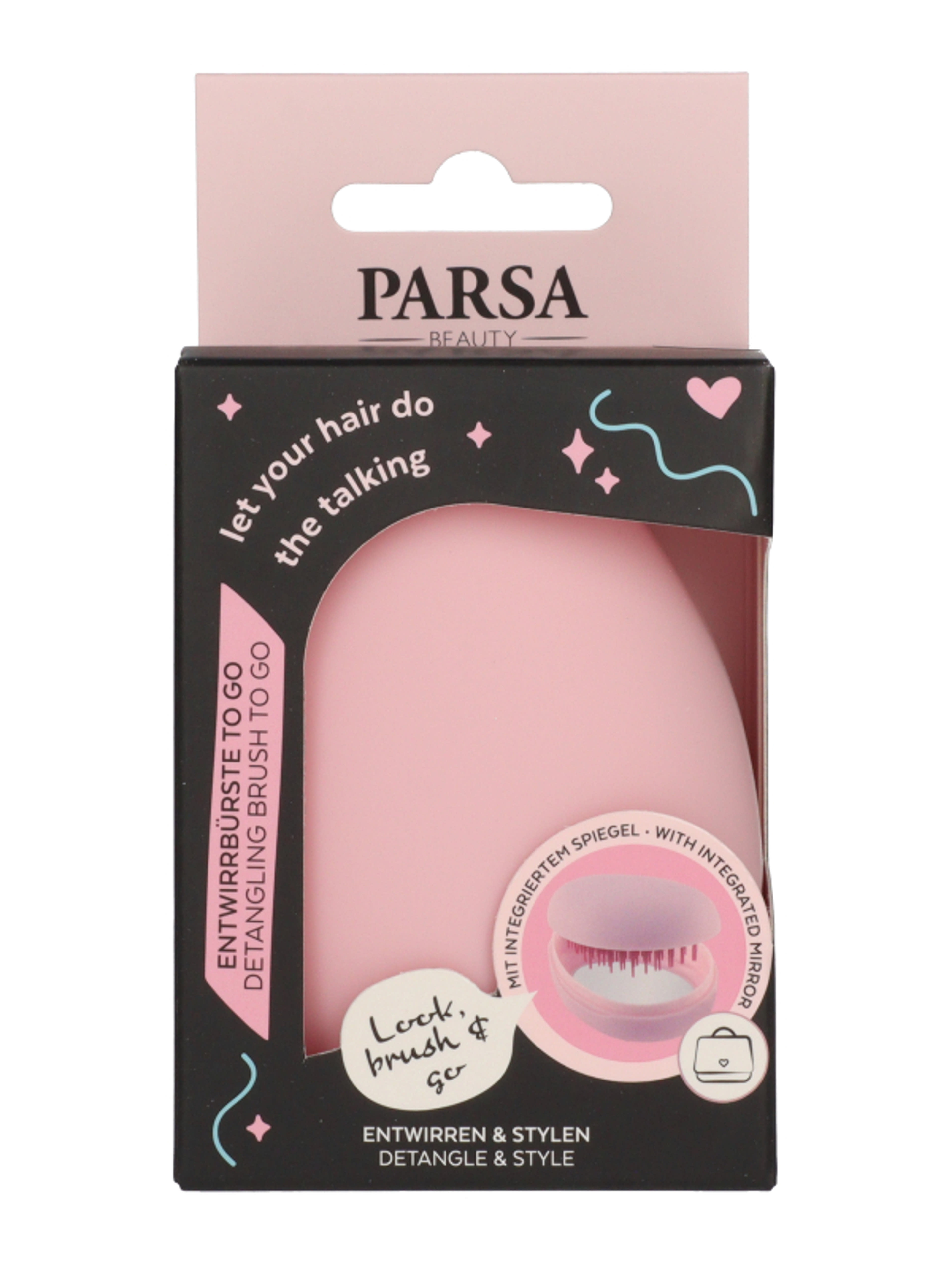 Parsa Beauty Compact hajbontó kefe rózsaszín/menta - 1 db-2