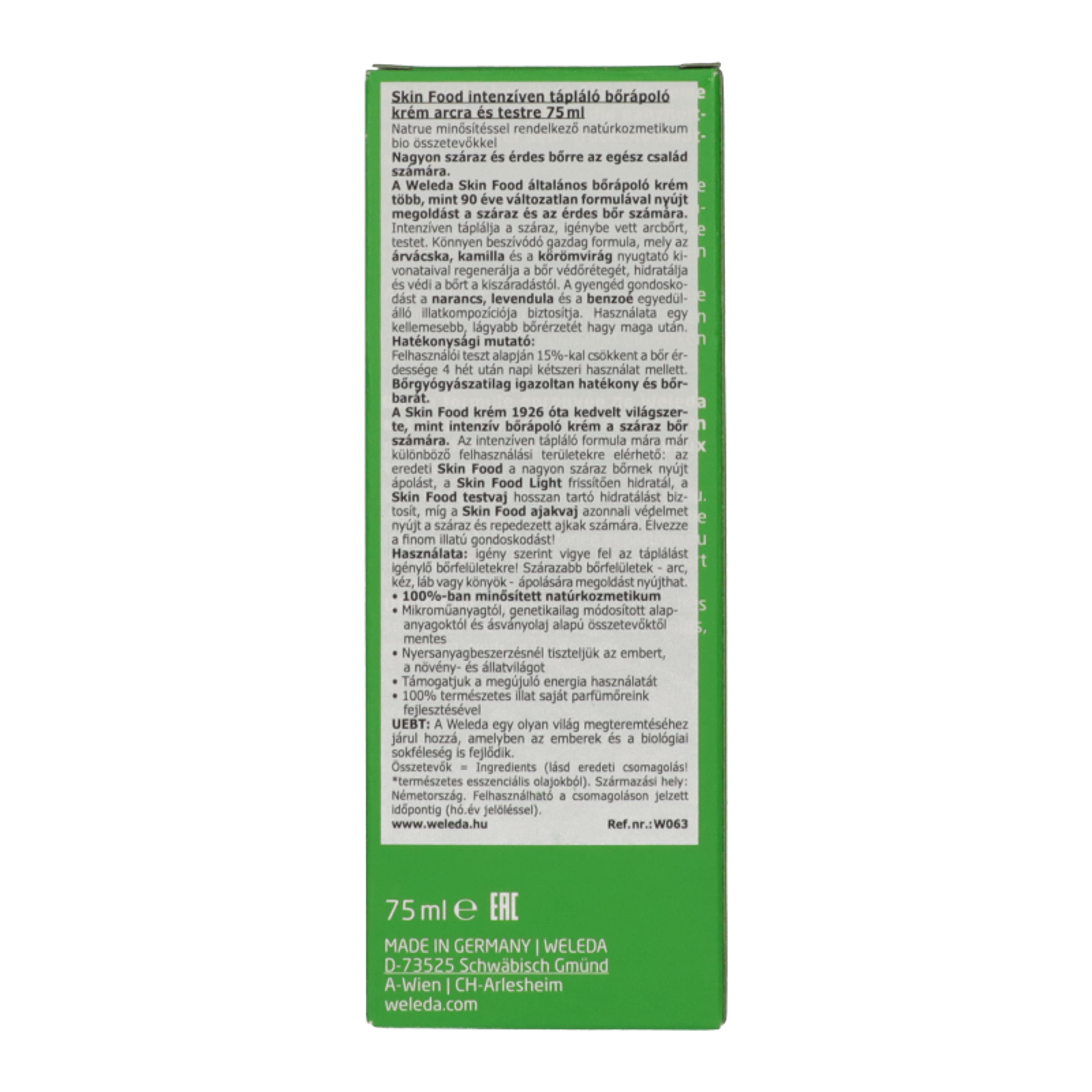 Skin Food intenzíven tápláló bőrápoló krém arcra és testre, nagyon száraz és érdes bőrre - 75 ml-4