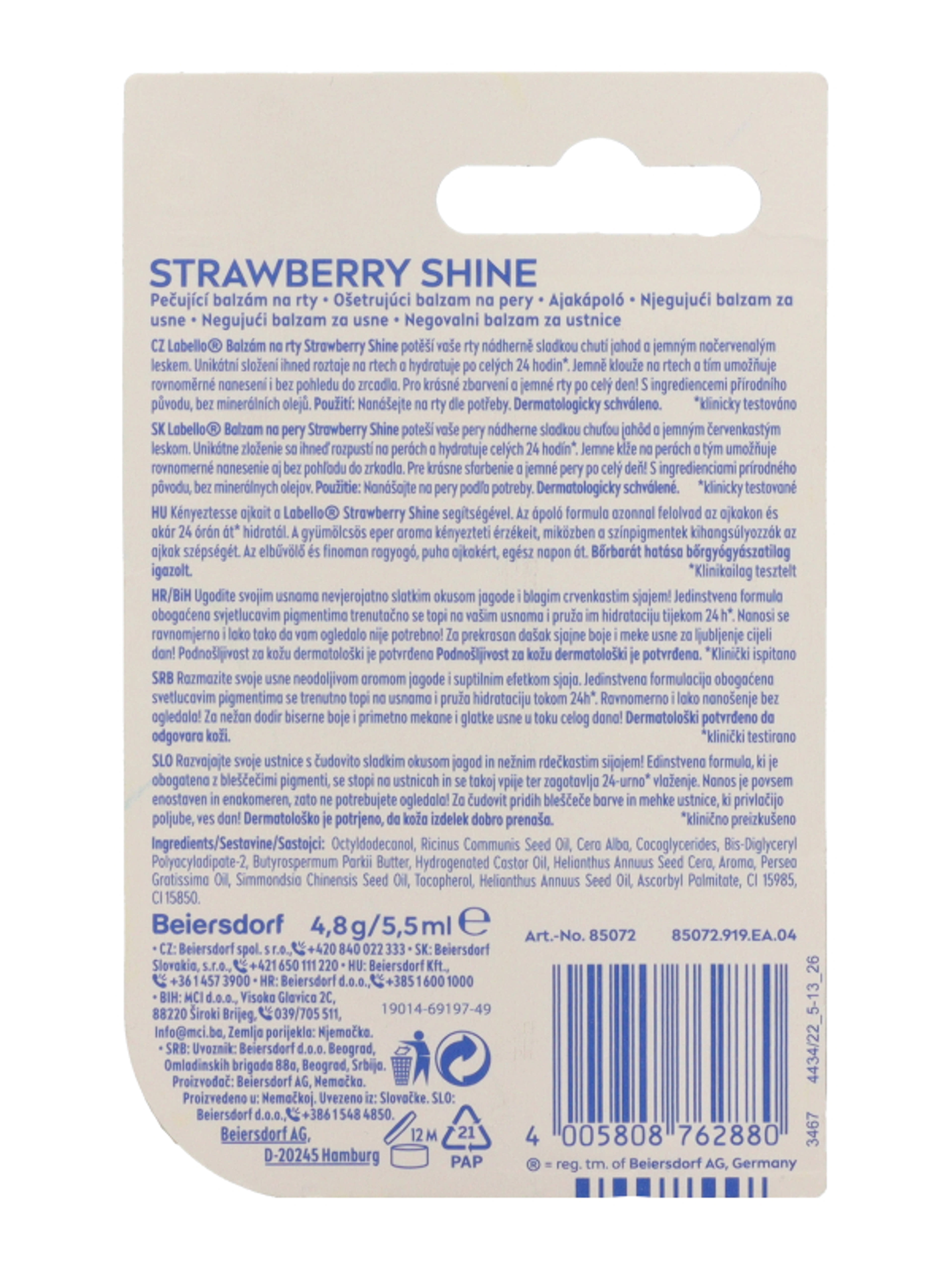 Labello Fruity Shine eper ajakápoló - 4,8 g-6